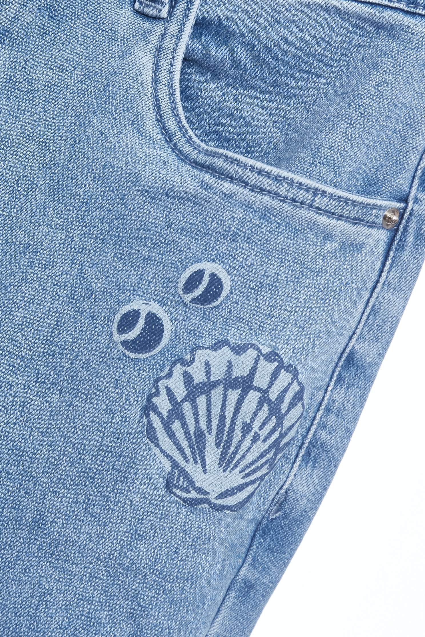 Marine Motifs Embroidery Boot Leg JeansMarine Motifs Embroidery Boot Leg Jeans,Season (SS) Look,Denim,Jeans,pants