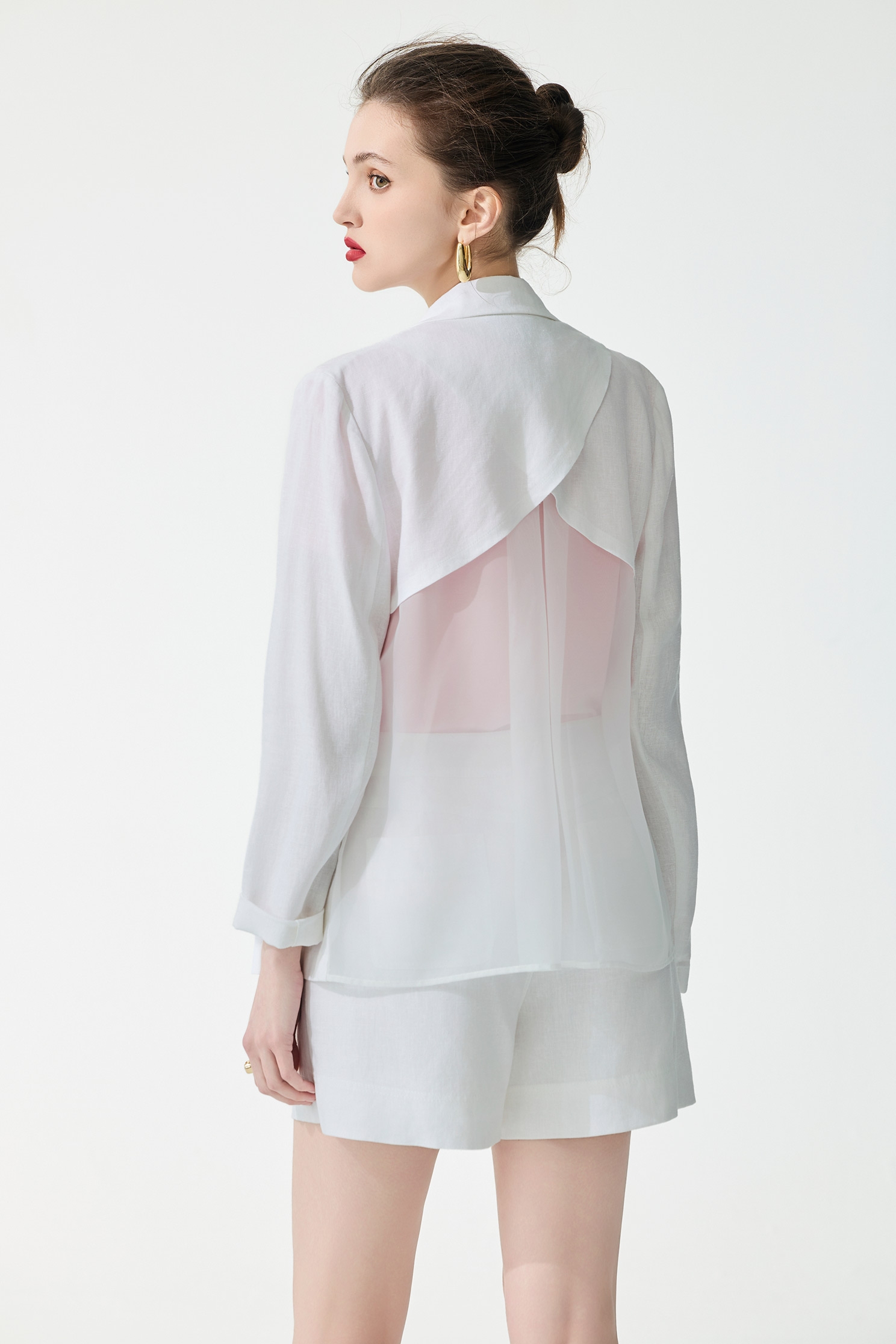 Casual Linen Shorts,Season (SS) Look,White pants,Shorts,pants