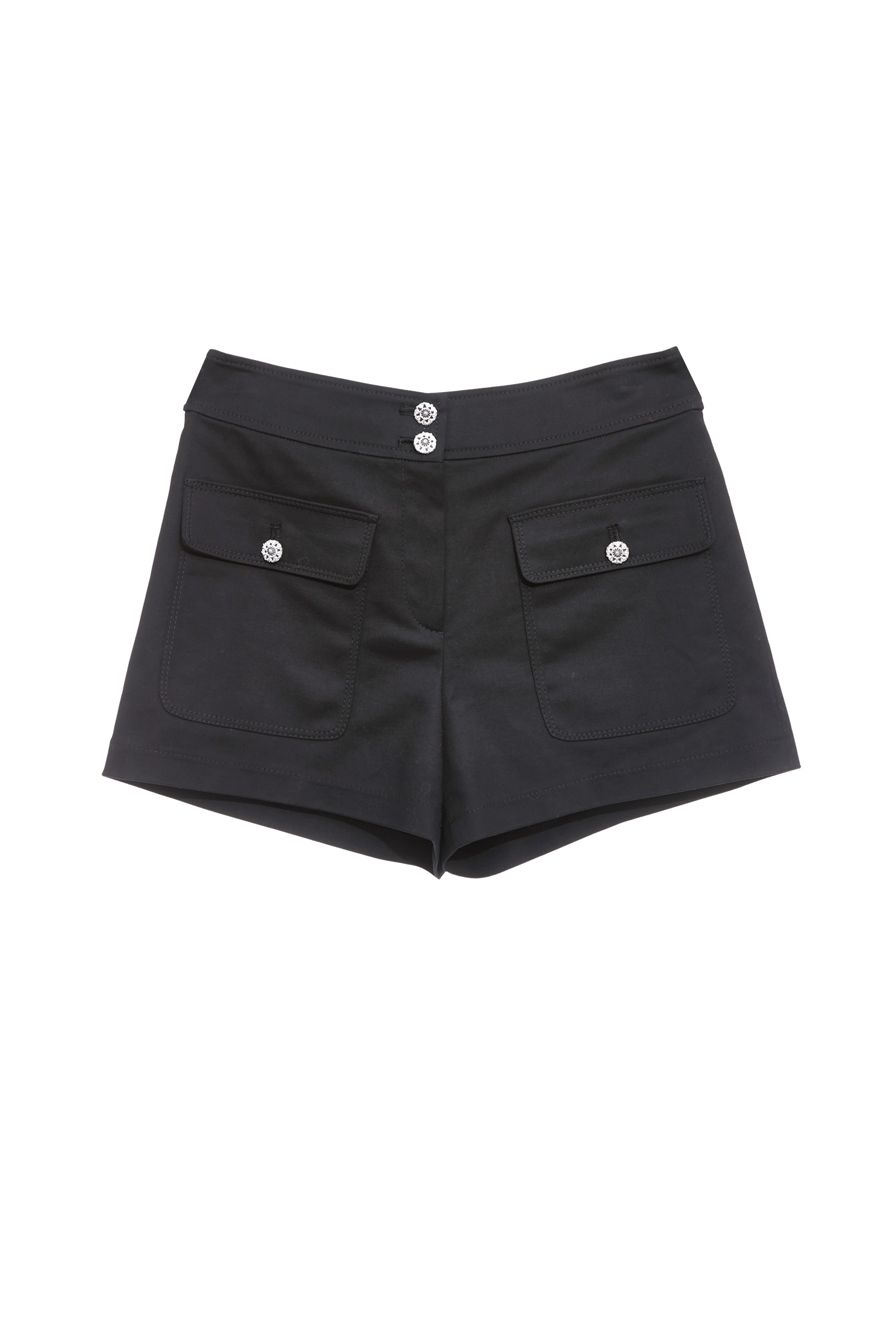 Jet Black Minimalist ShortsJet Black Minimalist Shorts,Season (SS) Look,Shorts,pants,Black pants