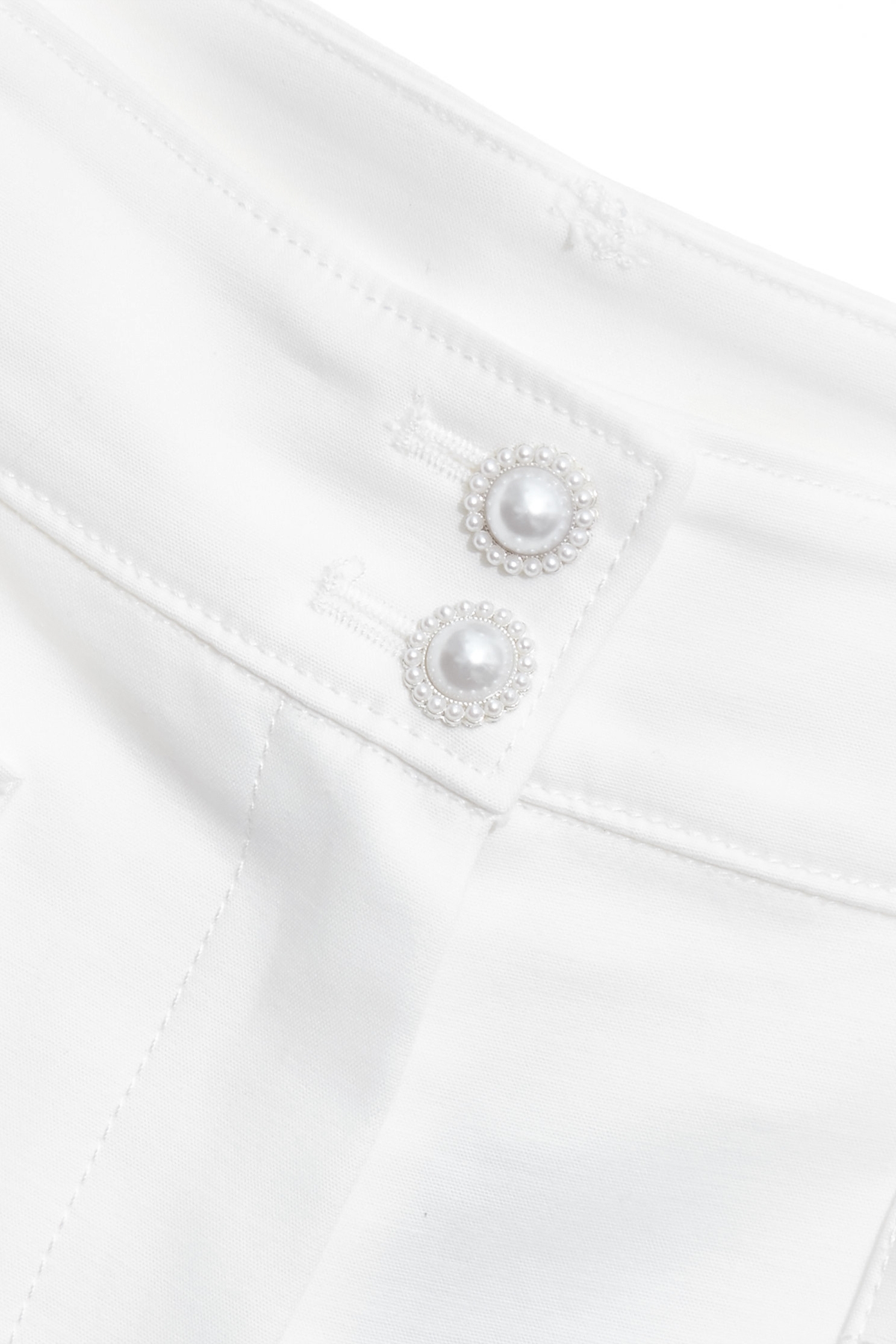 Minimalist Boot Leg White PantsMinimalist Boot Leg White Pants,Bell-bottoms,Season (SS) Look,pearl,White pants,pants
