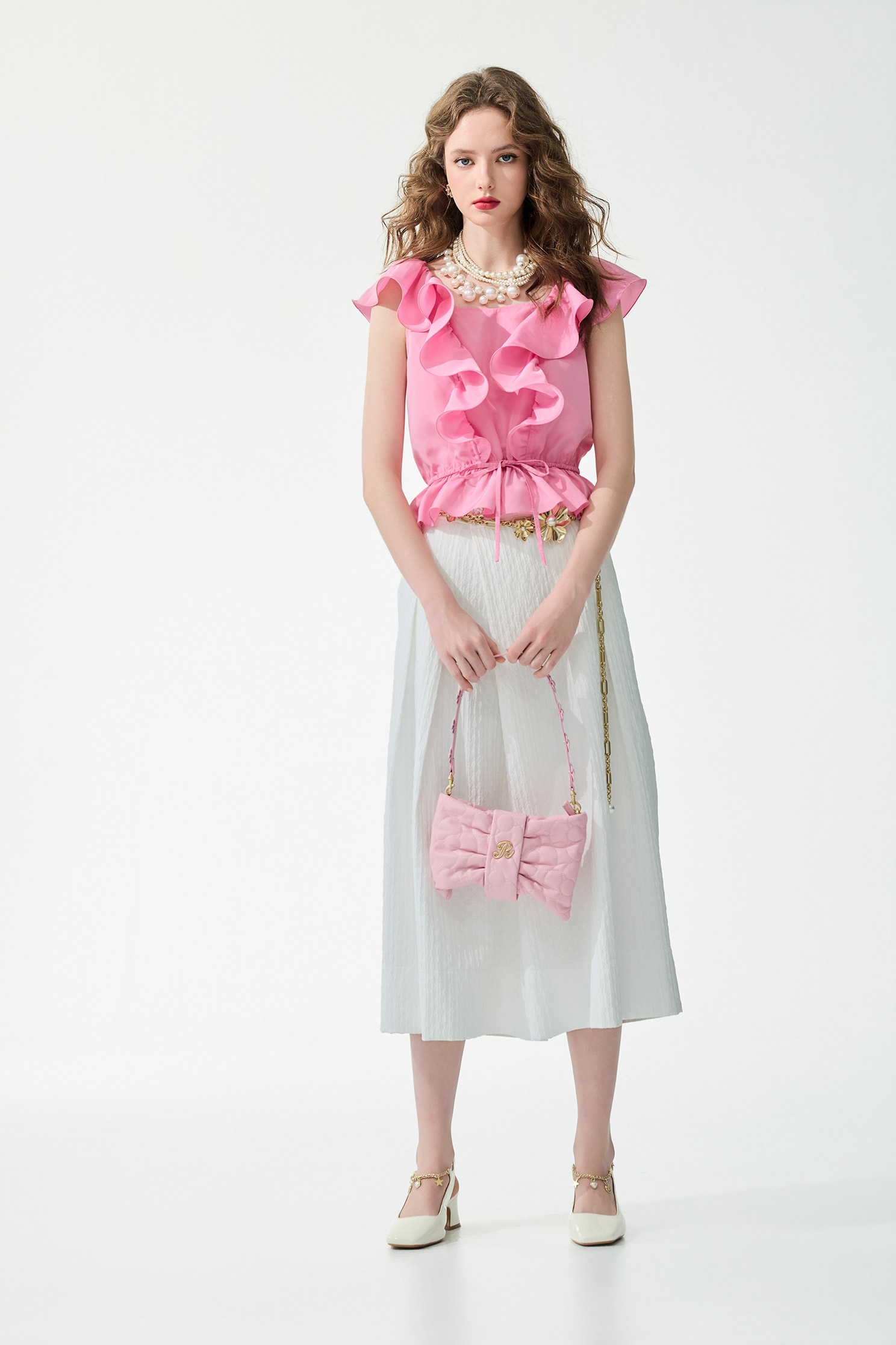 Asymmetric Textured Wide Leg PantsAsymmetric Textured Wide Leg Pants,Culottes,Season (SS) Look,White pants,pants