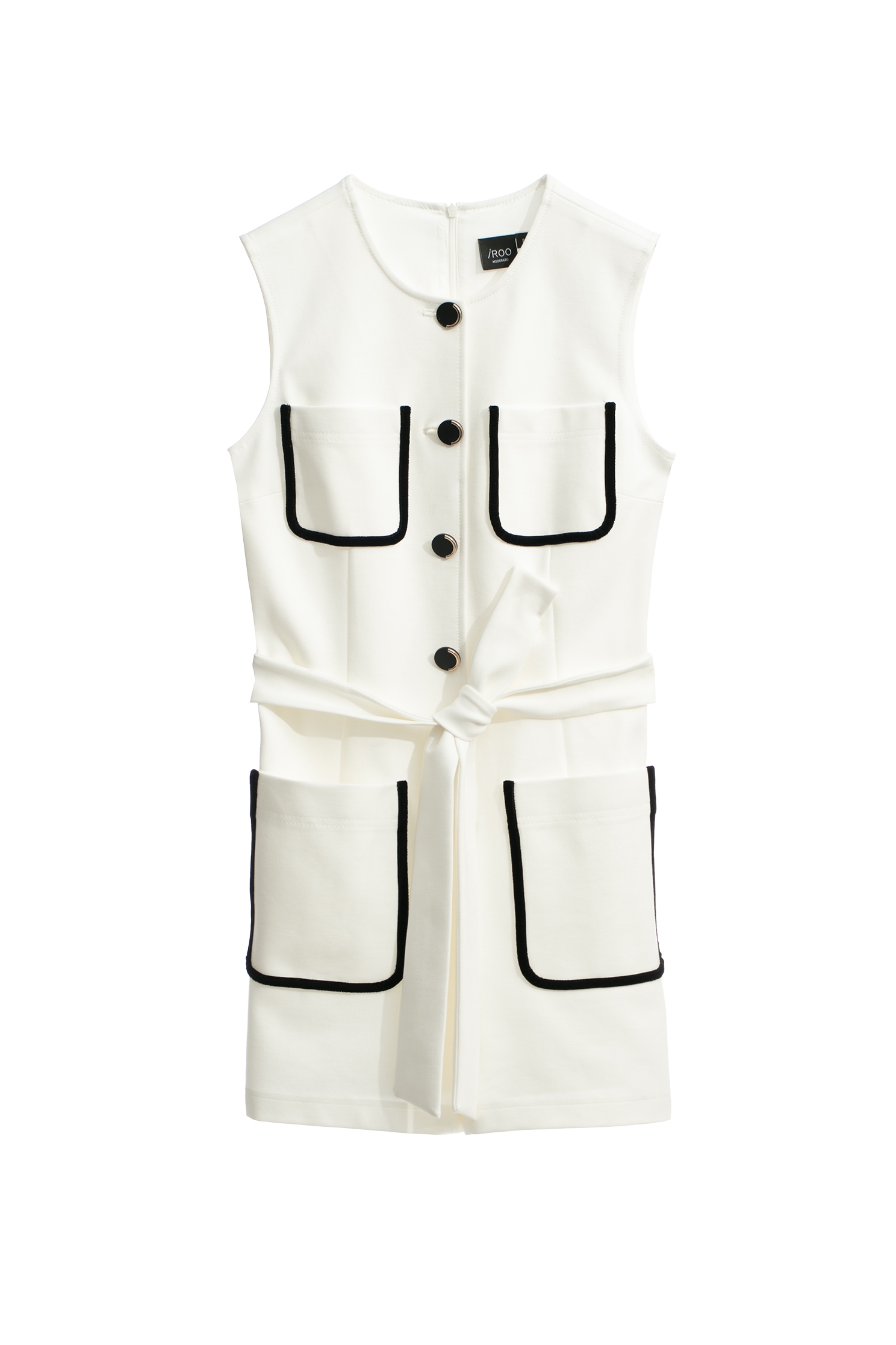 Patch Pocket Sleeveless JumpsuitPatch Pocket Sleeveless Jumpsuit,Shorts,Season (AW) Look,Belts,Jumpsuits