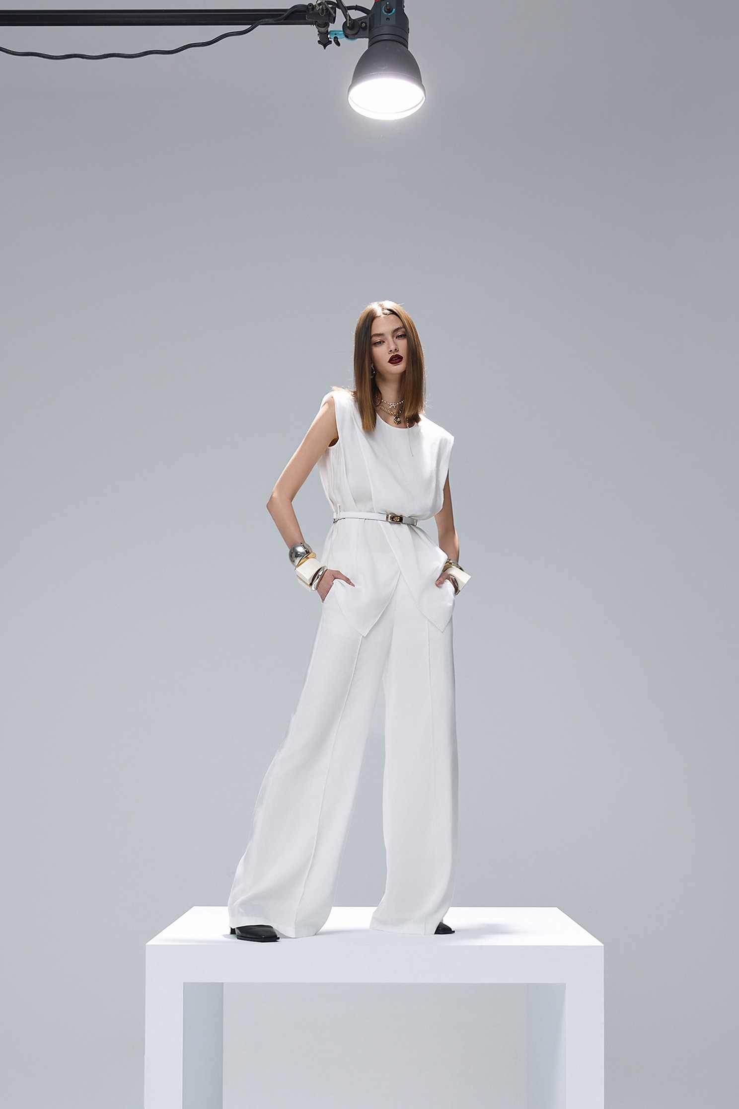White Linen Wide Leg PantsWhite Linen Wide Leg Pants,Culottes,Season (SS) Look,pearl,White pants,Back To Classic,pants,Back To B/W
