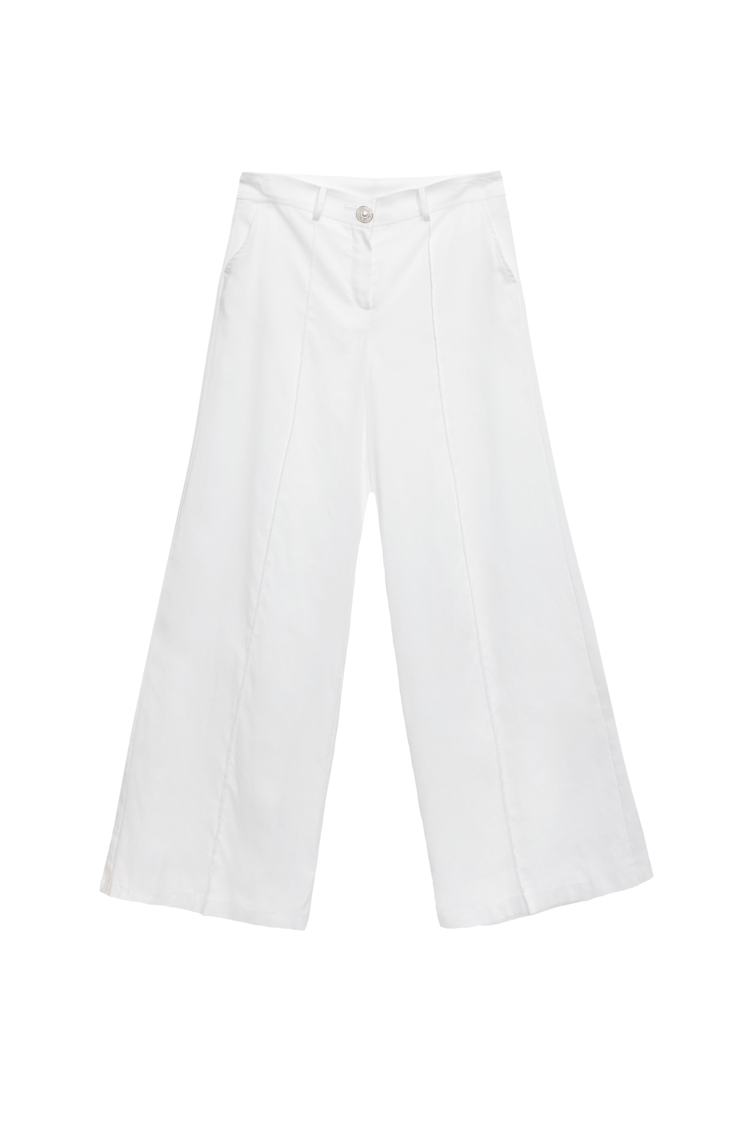 White Linen Wide Leg PantsWhite Linen Wide Leg Pants,Culottes,Season (SS) Look,pearl,White pants,Back To Classic,pants,Back To B/W