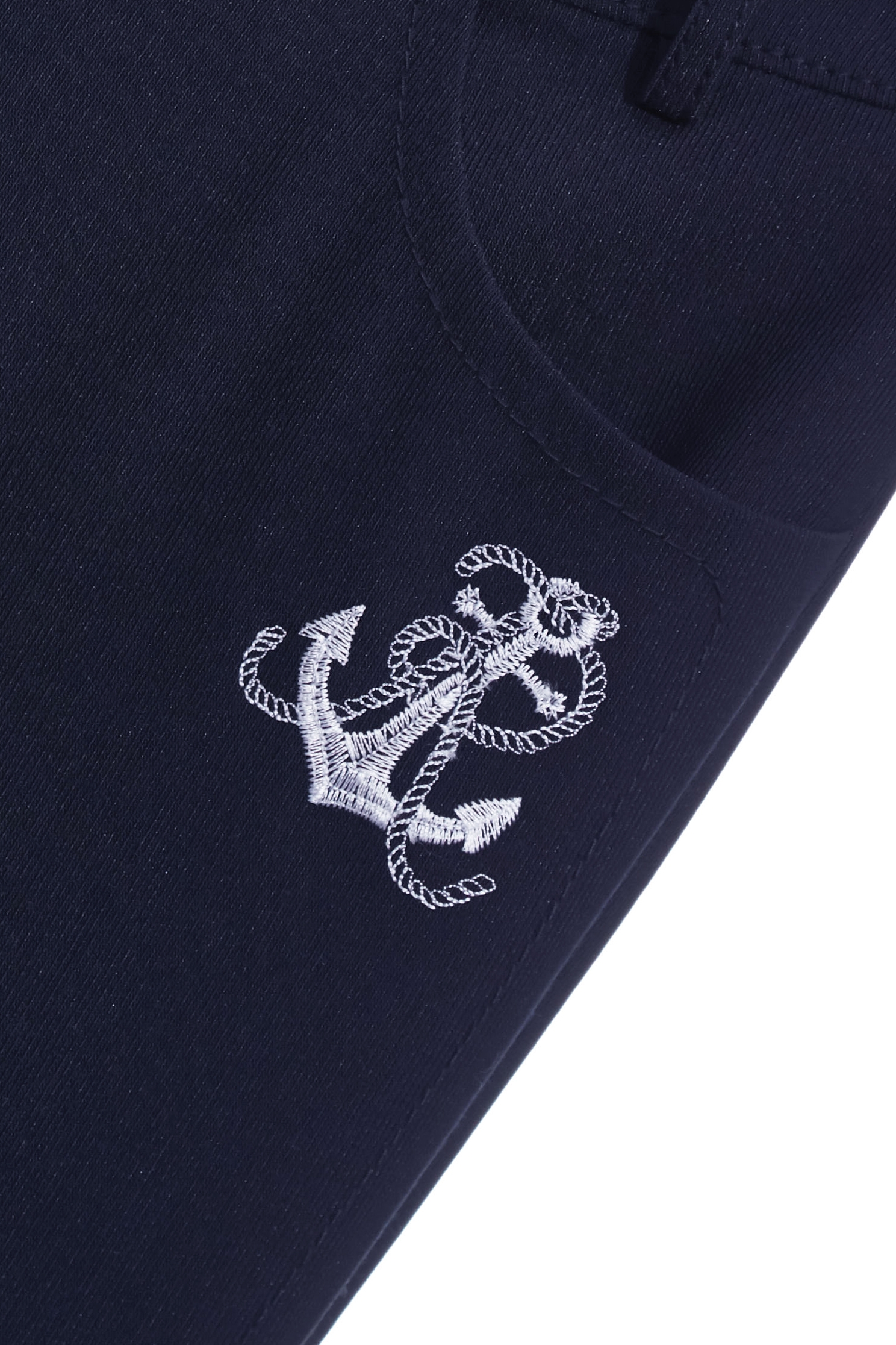 Anchor Logo Navy Boot Leg PantsAnchor Logo Navy Boot Leg Pants,Embroidered,Bell-bottoms,Season (SS) Look,pants,Urban Fashion