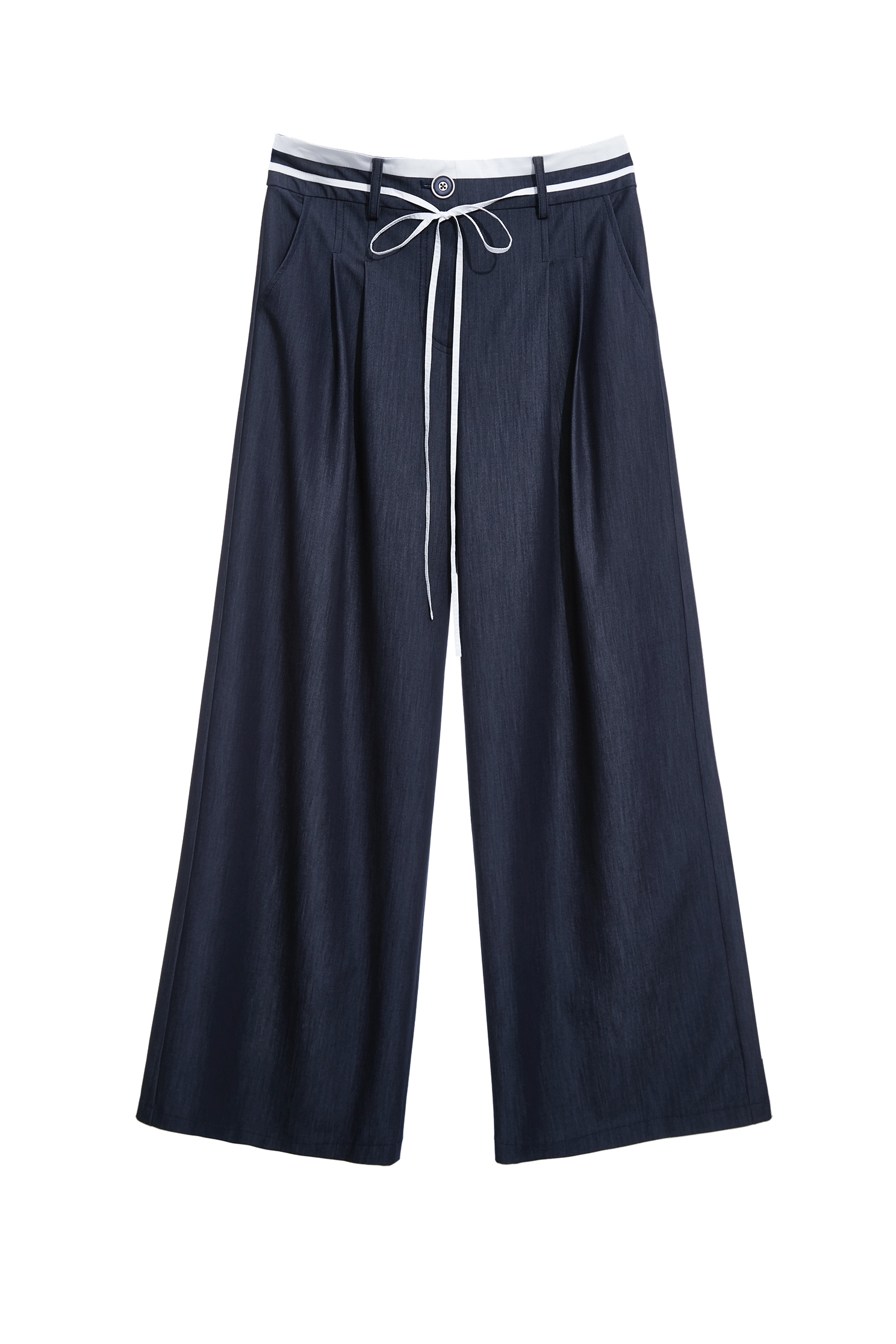 Front Bow Detail Wide Leg PantsFront Bow Detail Wide Leg Pants,Culottes,Season (SS) Look,pants