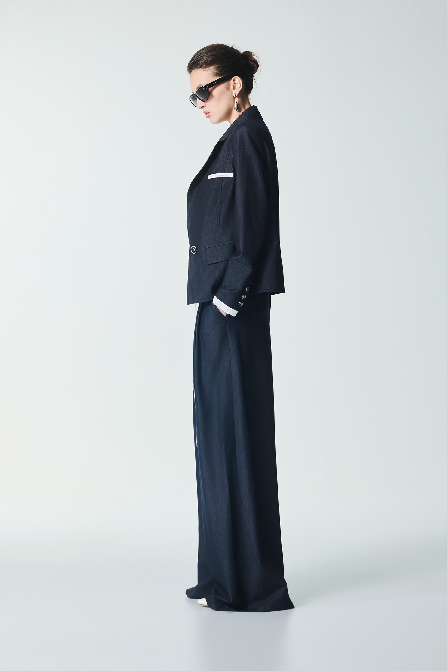 Front Bow Detail Wide Leg PantsFront Bow Detail Wide Leg Pants,Culottes,Season (SS) Look,pants