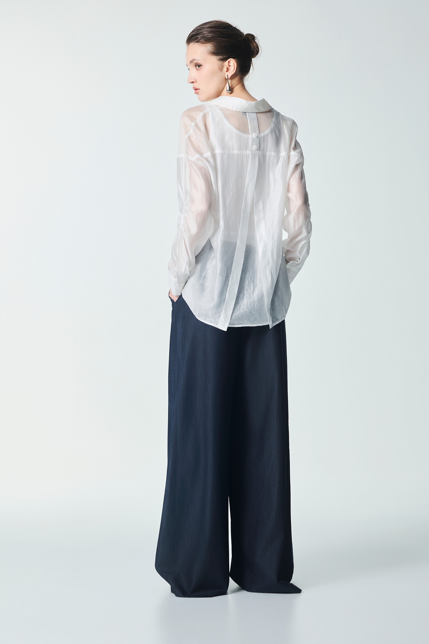 Front Bow Detail Wide Leg PantsFront Bow Detail Wide Leg Pants,Culottes,Season (SS) Look,pants