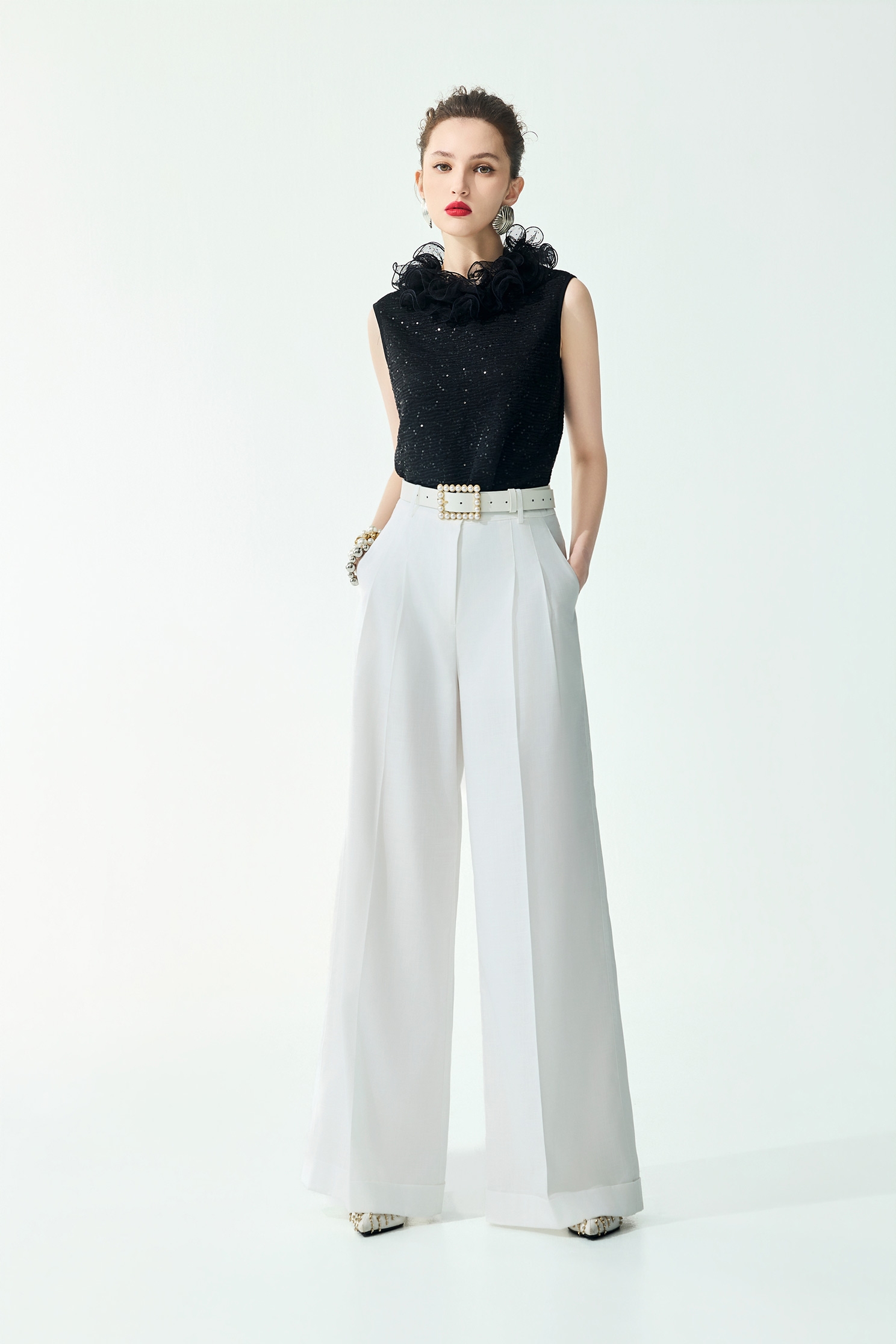 Linen Wide Leg PantsLinen Wide Leg Pants,Culottes,Season (SS) Look,White pants,pants