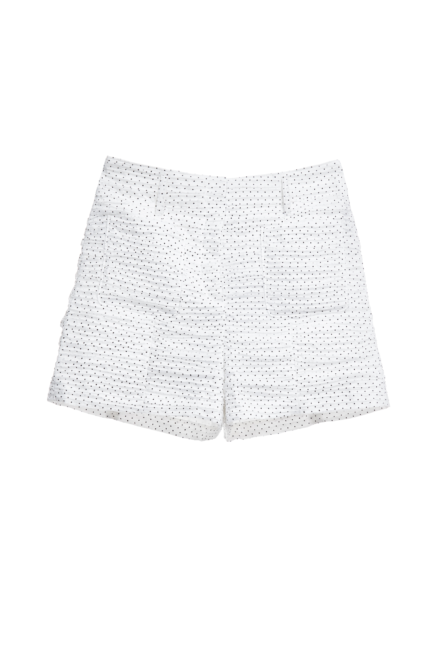 Black Dotted Pleated ShortsBlack Dotted Pleated Shorts,Season (SS) Look,pearl,Shorts,pants
