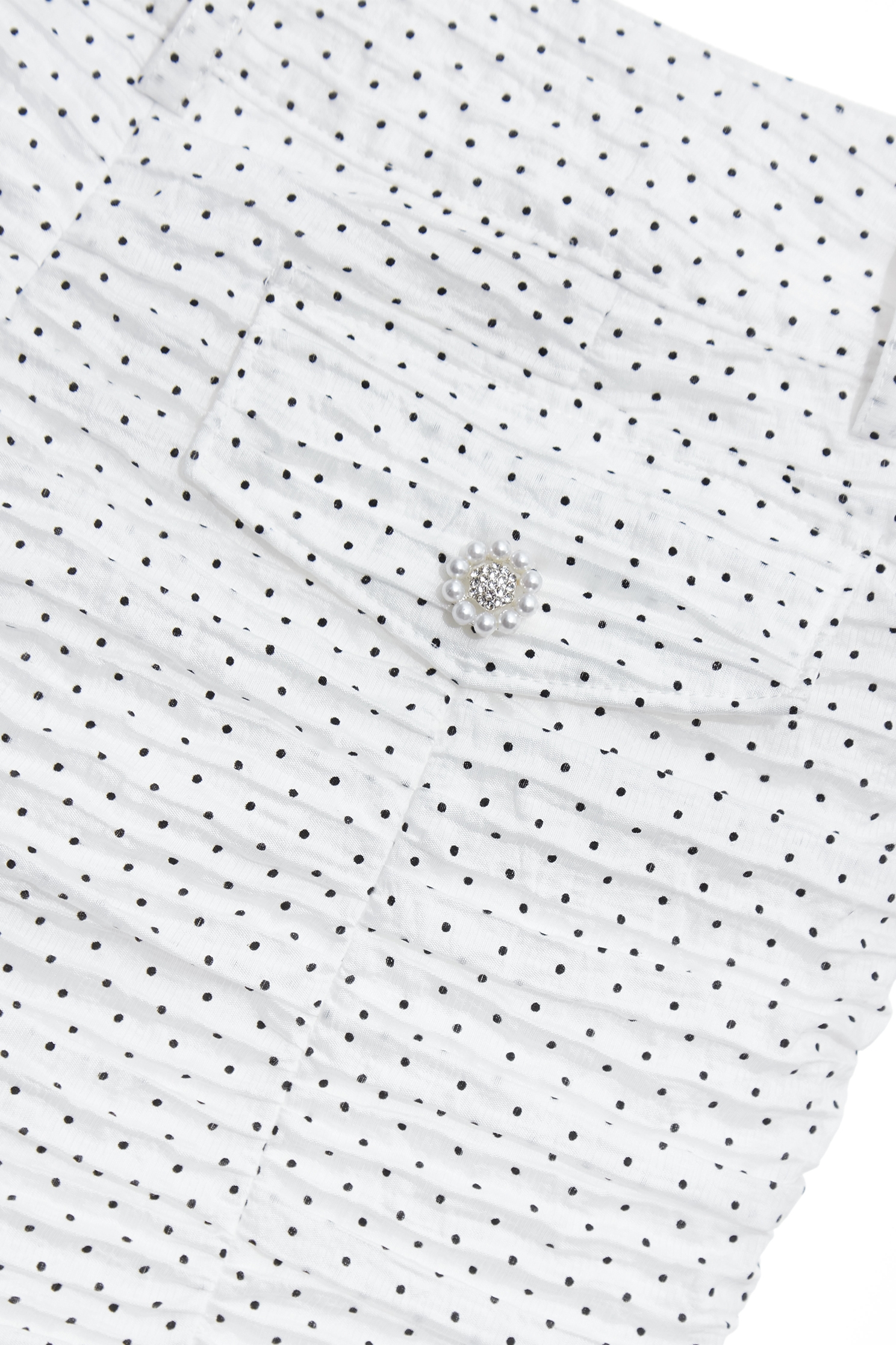 Black Dotted Pleated ShortsBlack Dotted Pleated Shorts,Season (SS) Look,pearl,Shorts,pants