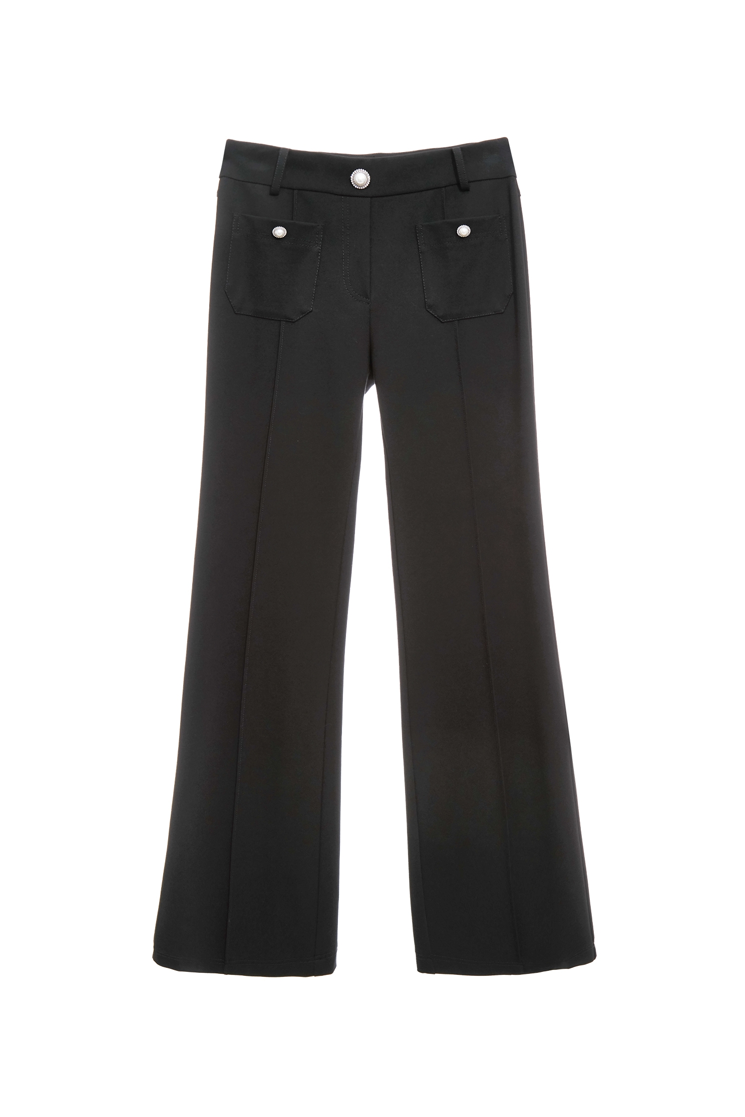 Classic Straight Cut Black PantsClassic Straight Cut Black Pants,Bell-bottoms,Season (SS) Look,pearl,pants,Black pants
