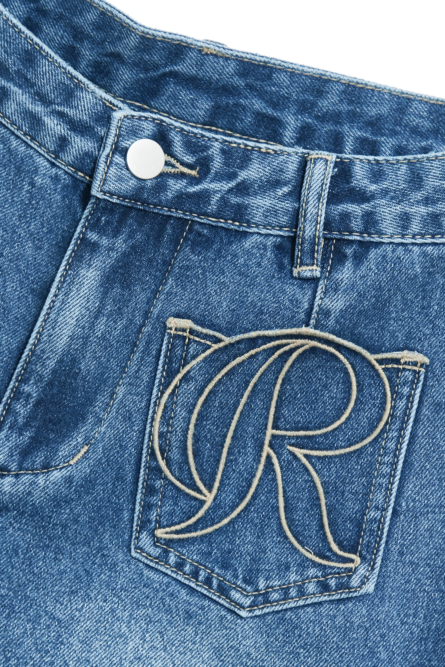 R Logo Wide Leg JeansR Logo Wide Leg Jeans,Embroidered,Season (SS) Look,Denim,Jeans,pants