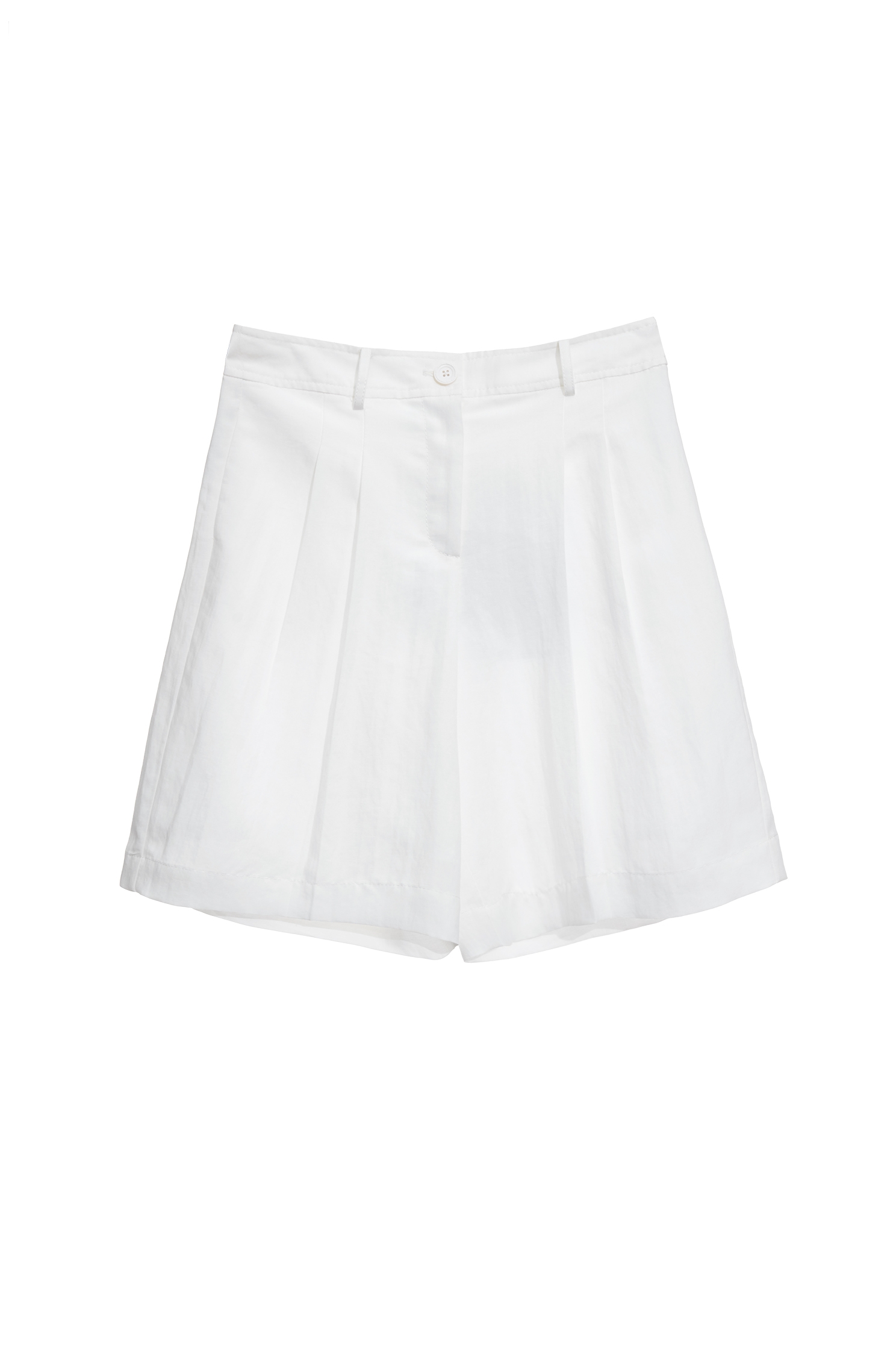 Front Pleat White BermudasFront Pleat White Bermudas,Embroidered,Season (SS) Look,White pants,Shorts,pants