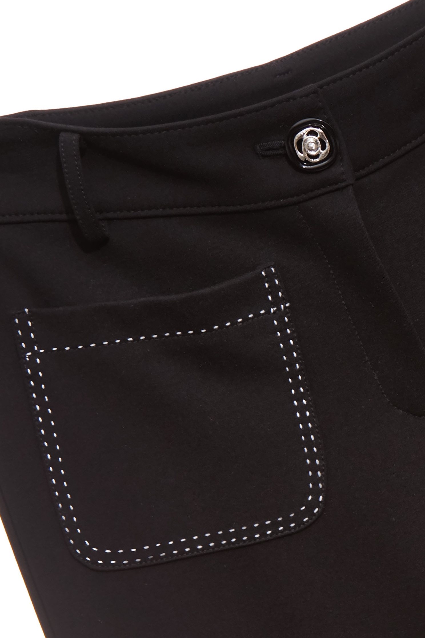 Contrast Pocket Stitch Black PantsContrast Pocket Stitch Black Pants,Culottes,Season (AW) Look,pants,Black pants