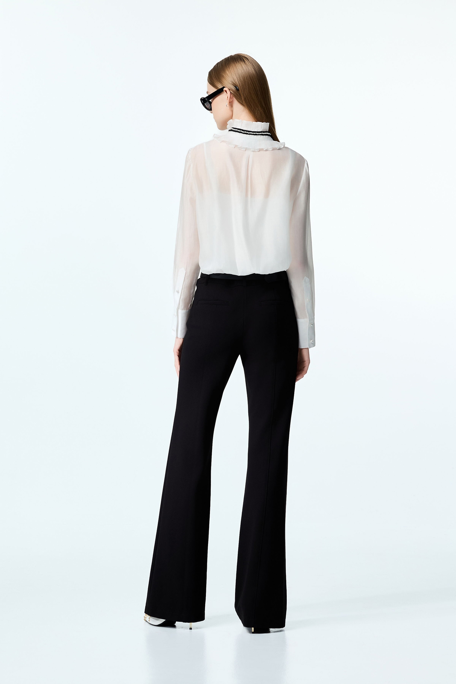Contrast Pocket Stitch Black PantsContrast Pocket Stitch Black Pants,Culottes,Season (AW) Look,pants,Black pants