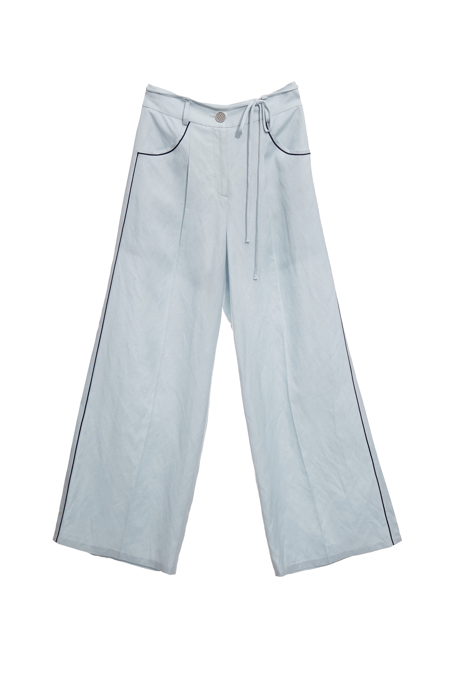 Light Blue High Waist Wide Leg PantsLight Blue High Waist Wide Leg Pants,Office Looks,Culottes,co-ord sets,Season (AW) Look,Culottes,Pants