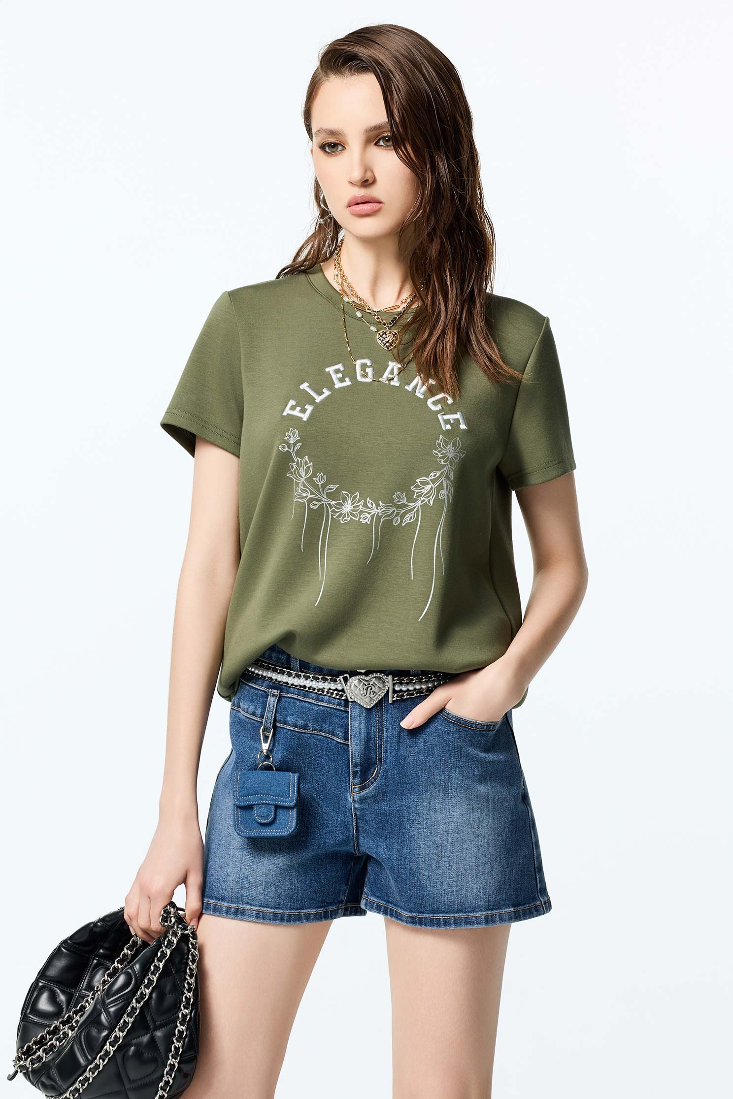 Denim Shorts With Coin Purse Accessory DetailDenim Shorts With Coin Purse Accessory Detail,Denim,Denim,Denim shorts,Shorts,Season (AW) Look,Valentine,upperclass