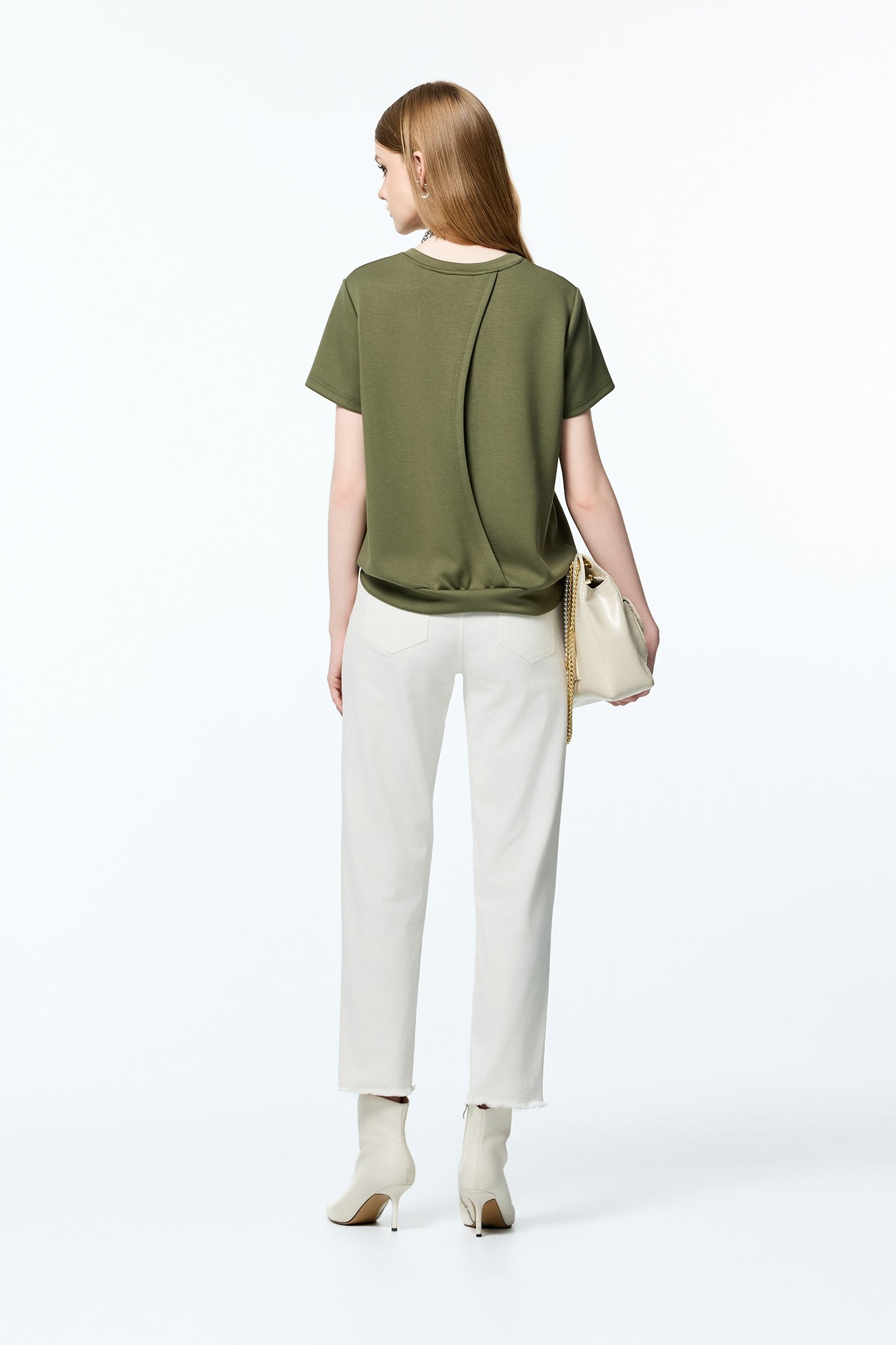 Patch Pockets White JeansPatch Pockets White Jeans,Office Looks,Denim,Denim,Jeans,pearl,Season (AW) Look,Valentine,Cotton