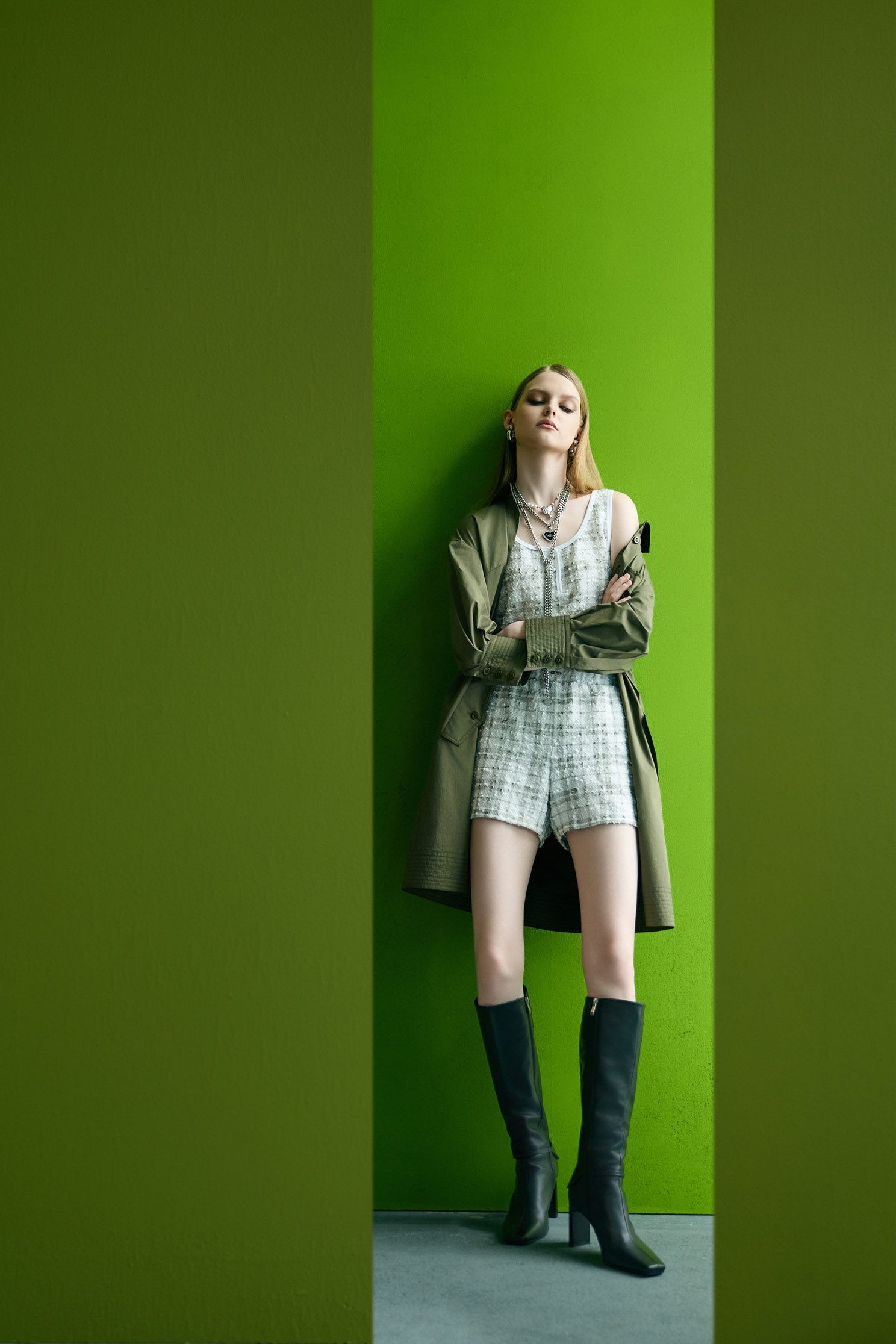 Plaid Tweed ShortsPlaid Tweed Shorts,co-ord sets,Plaid,Shorts,Season (AW) Look,upperclass