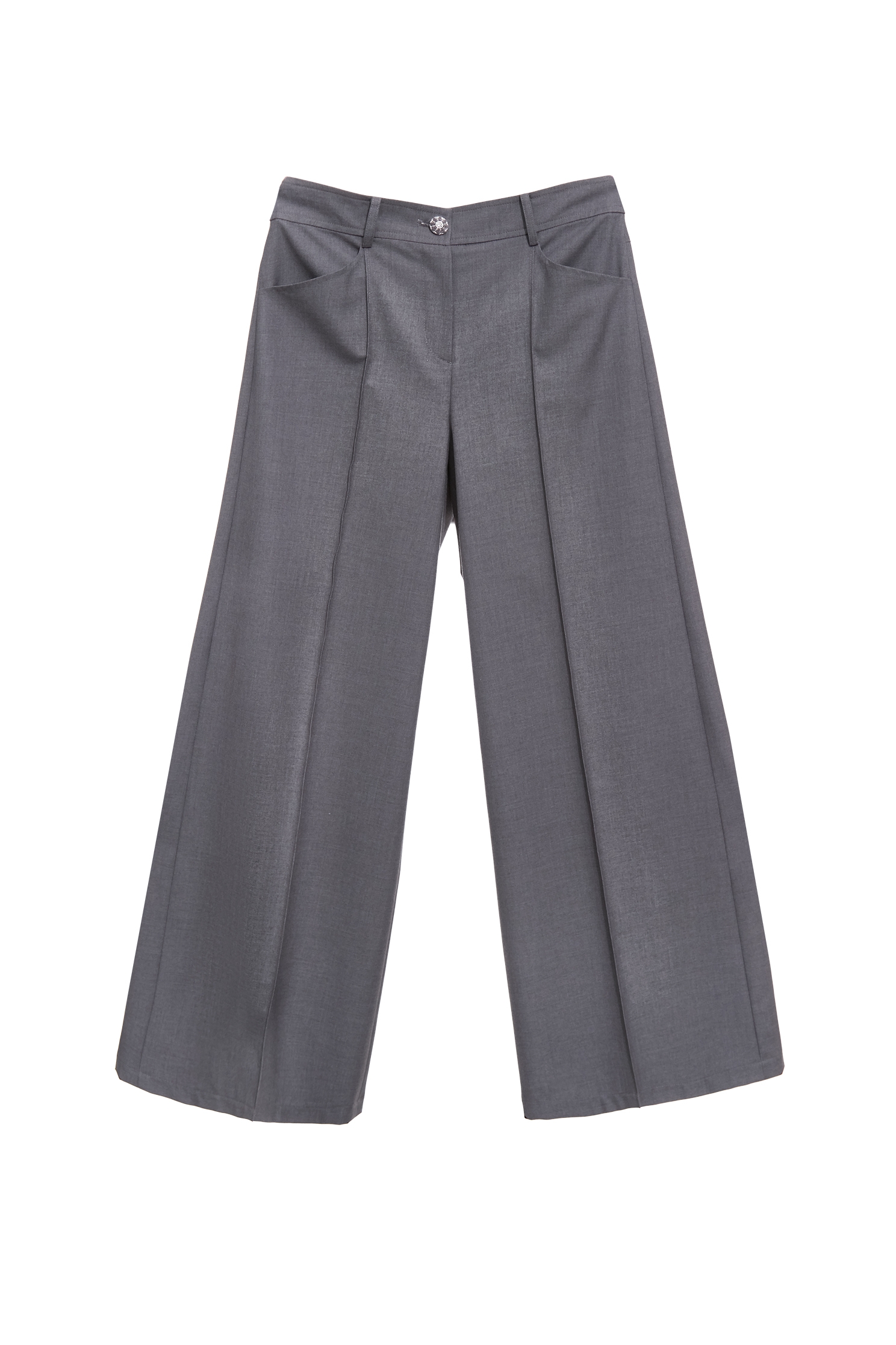 Classic Dark Grey Wide Leg PantsClassic Dark Grey Wide Leg Pants,Culottes,Season (SS) Look,pants