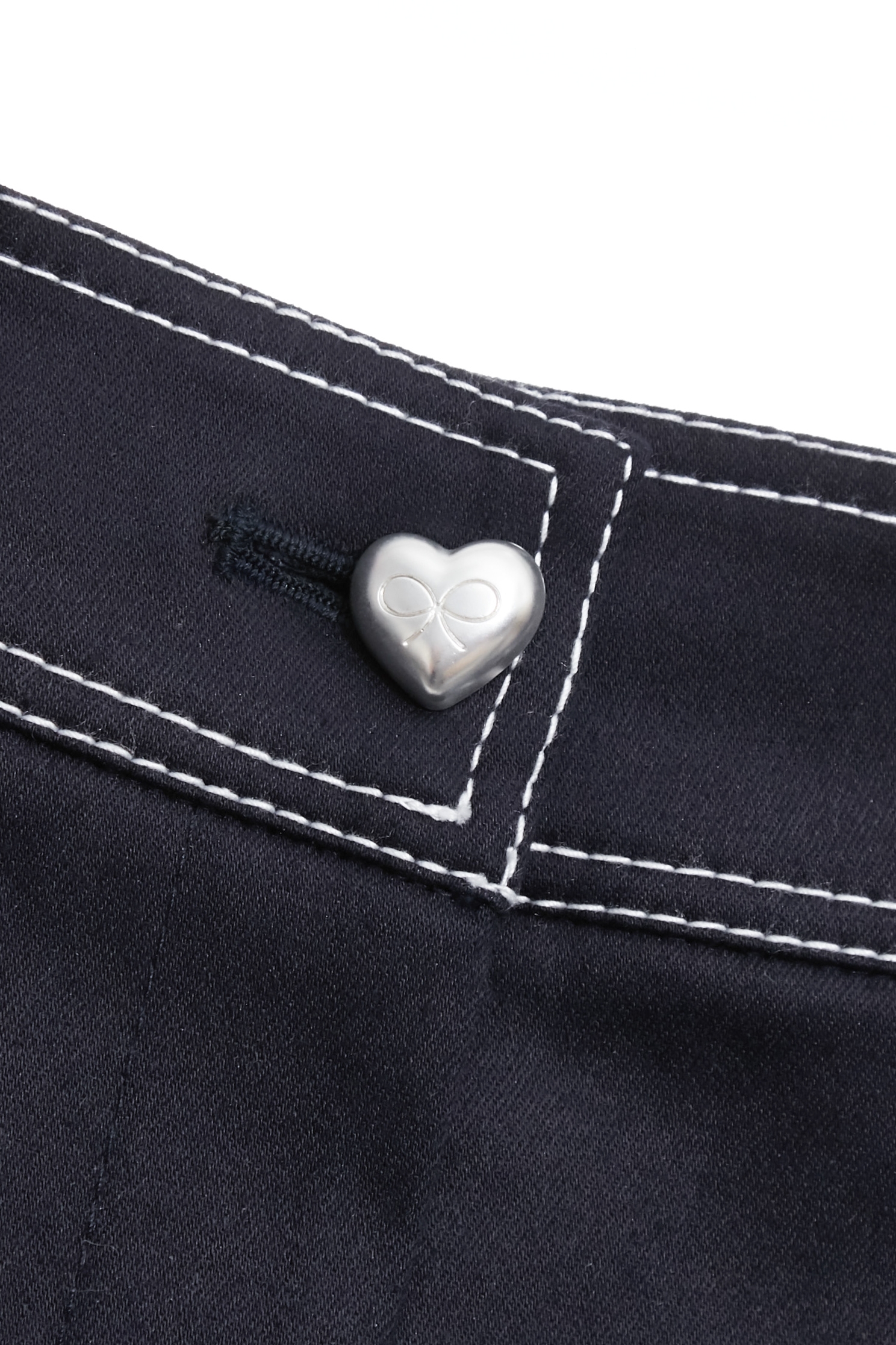 Contrast Stitch Navy Shorts,Season (SS) Look,Shorts,bows,pants