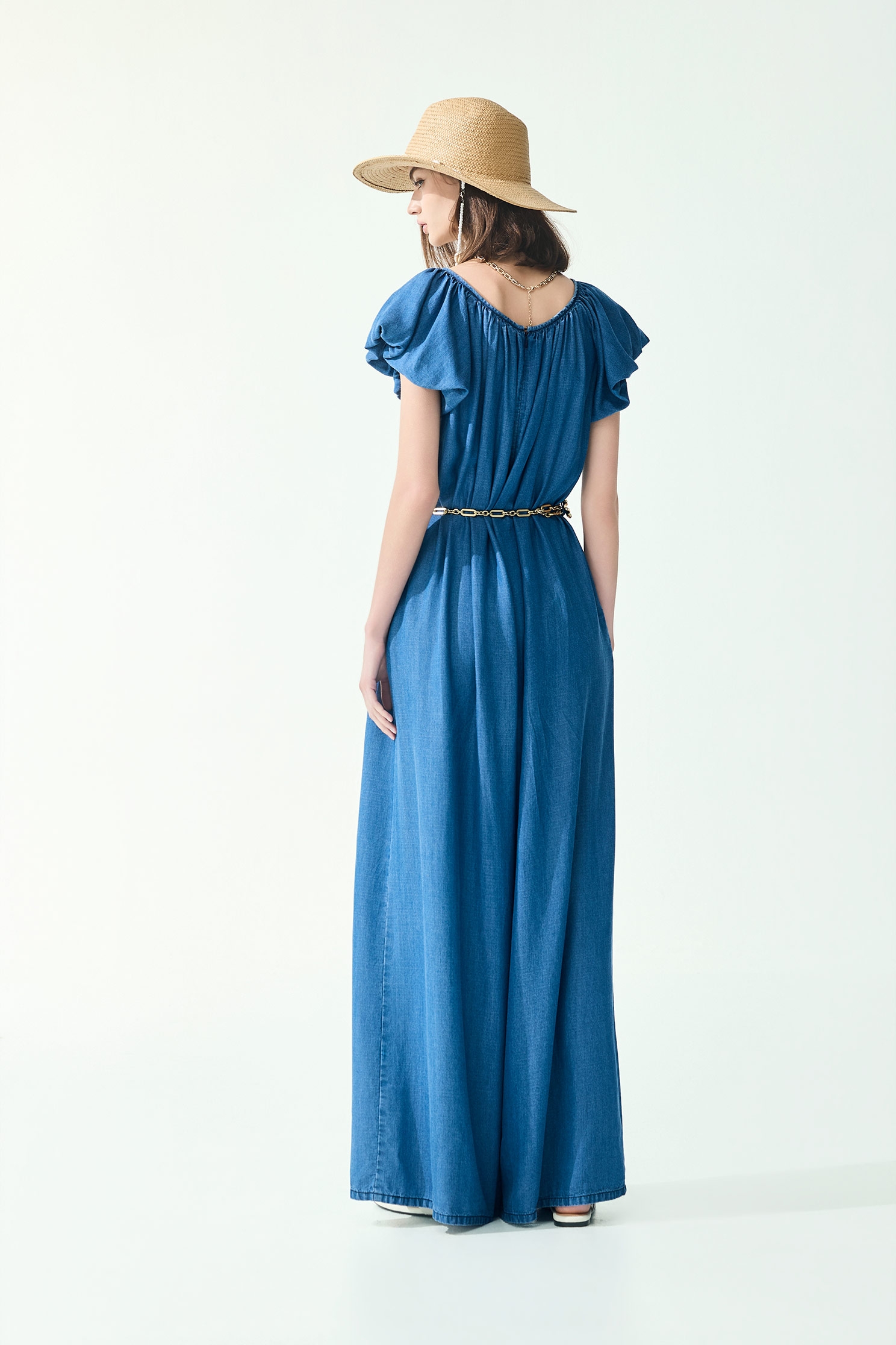 Soft Denim Wide Leg JumpsuitSoft Denim Wide Leg Jumpsuit,Season (SS) Look,Denim,Jeans,pants,Jumpsuits