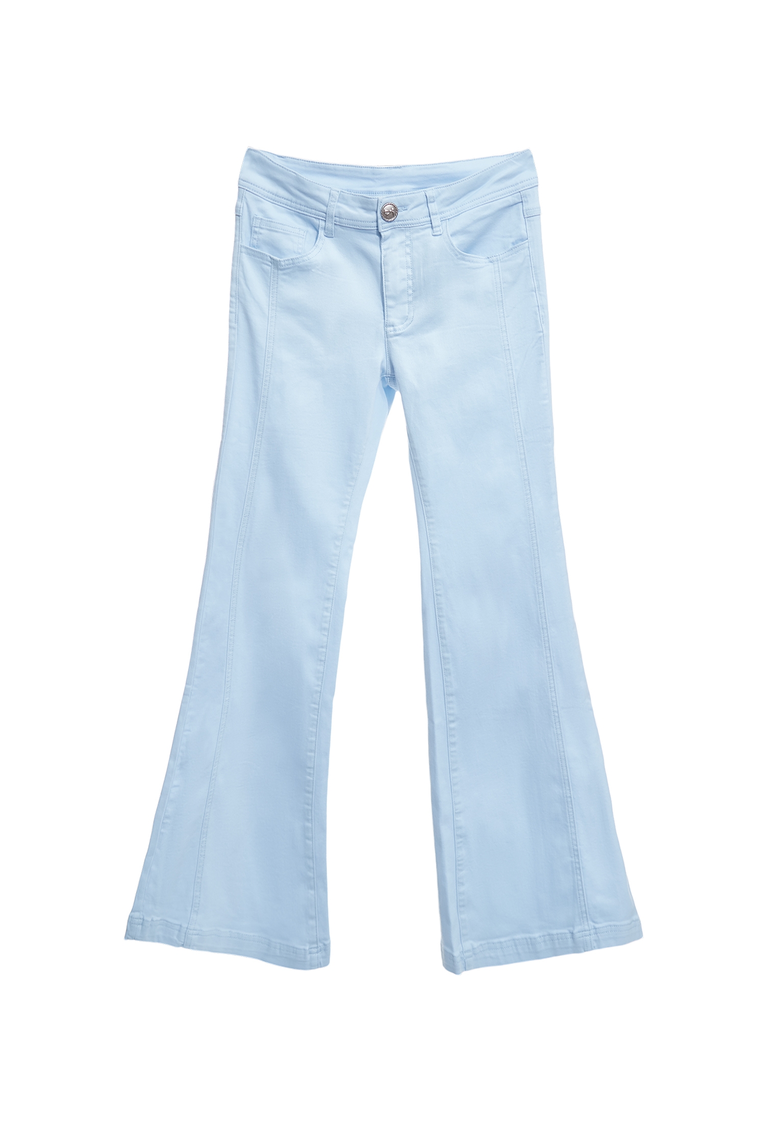 Light Blue Boot Leg Jeans,Season (SS) Look,Denim,Jeans,bows,pants