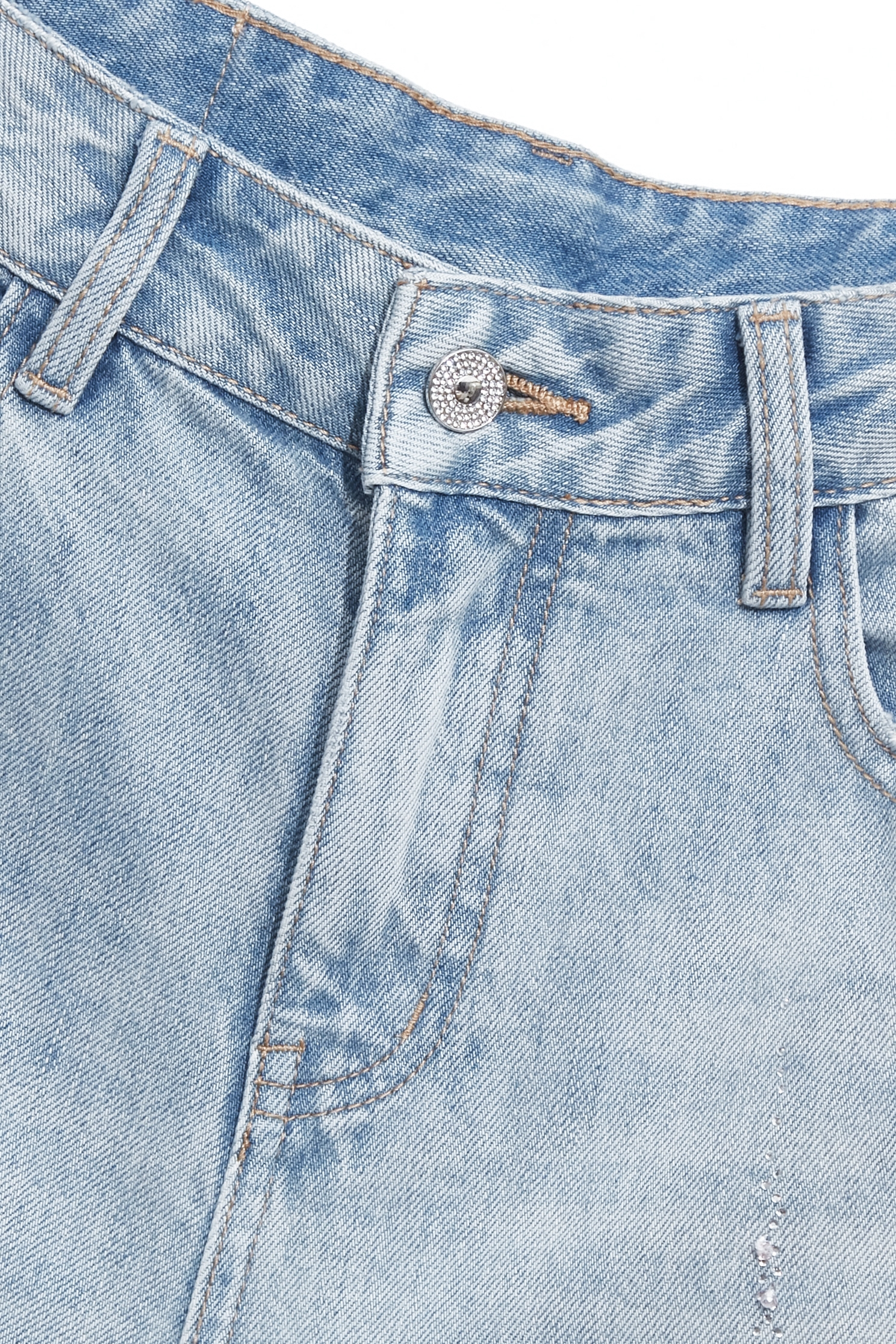 Beaded Detail Wide Leg JeansBeaded Detail Wide Leg Jeans,Season (SS) Look,Denim,Jeans,pants