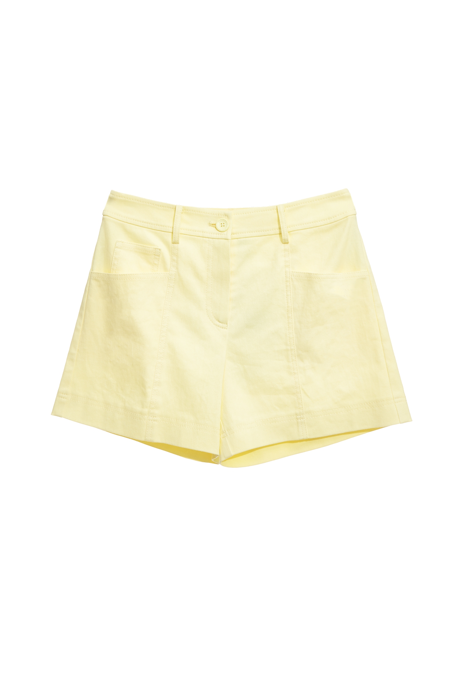 Front Pocket Yellow ShortsFront Pocket Yellow Shorts,Embroidered,Season (SS) Look,Denim,Jeans,pants,Skorts