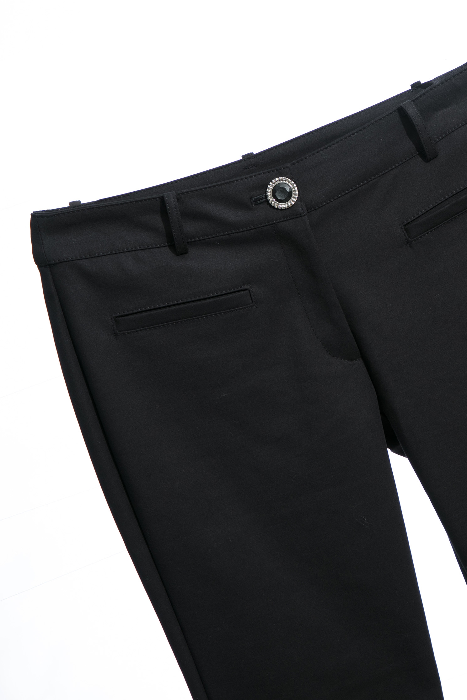 Basic Boot Leg Black PantsSimple vintage flared trousers,Culottes,Season (SS) Look,Culottes