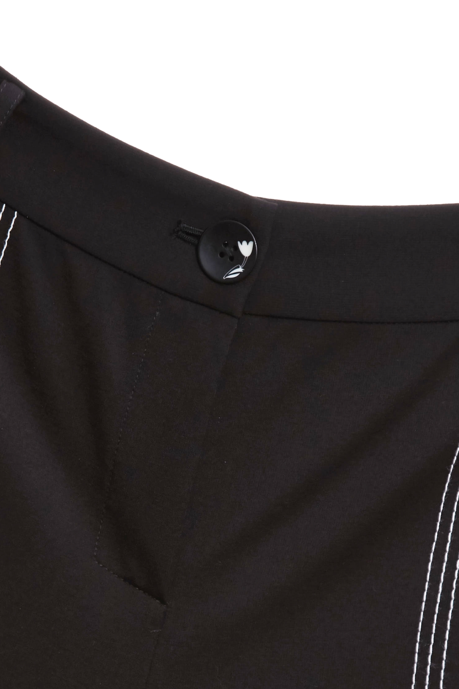Contrast Stitching Detail Black PantsContrast Stitching Detail Black Pants,Culottes,Season (AW) Look,pants,Black pants