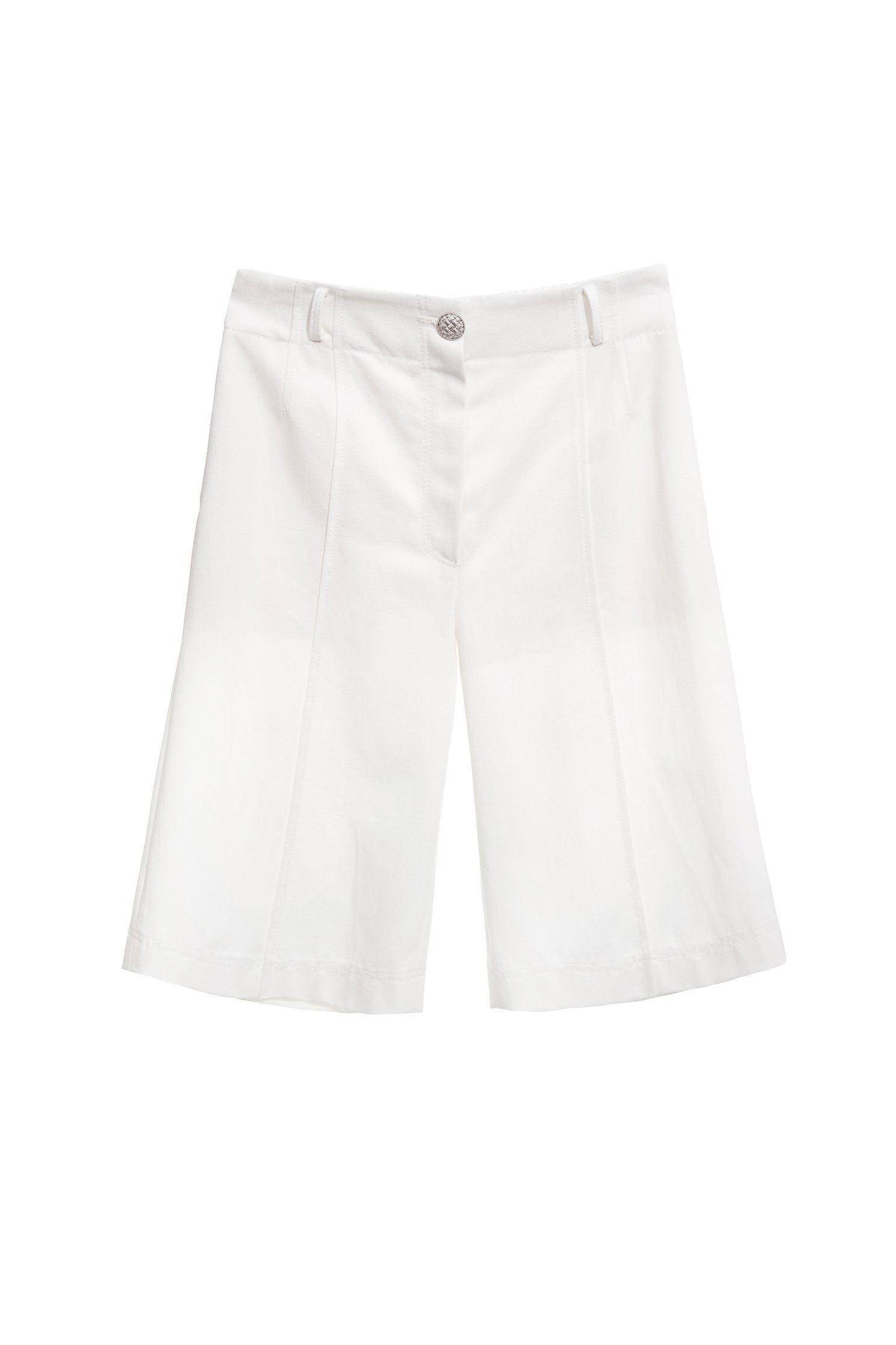 Basic White Wide Leg Crop PantsBasic White Wide Leg Crop Pants,Culottes,White pants,Season (AW) Look,pants
