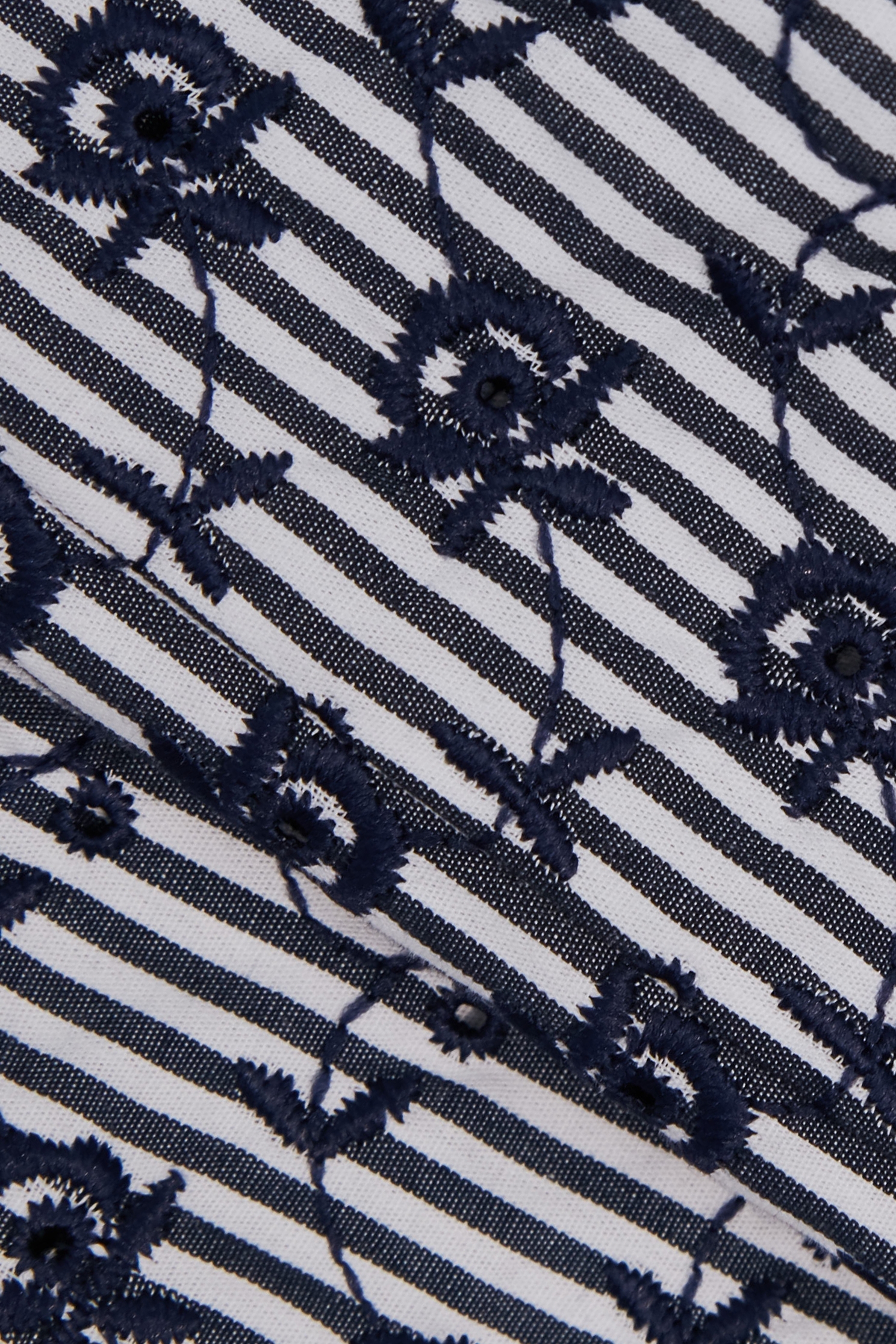 Navy Floral Embroidery Detail Wide Leg PantsNavy Floral Embroidery Detail Wide Leg Pants,Embroidered,Culottes,Stripe,Season (AW) Look,pants