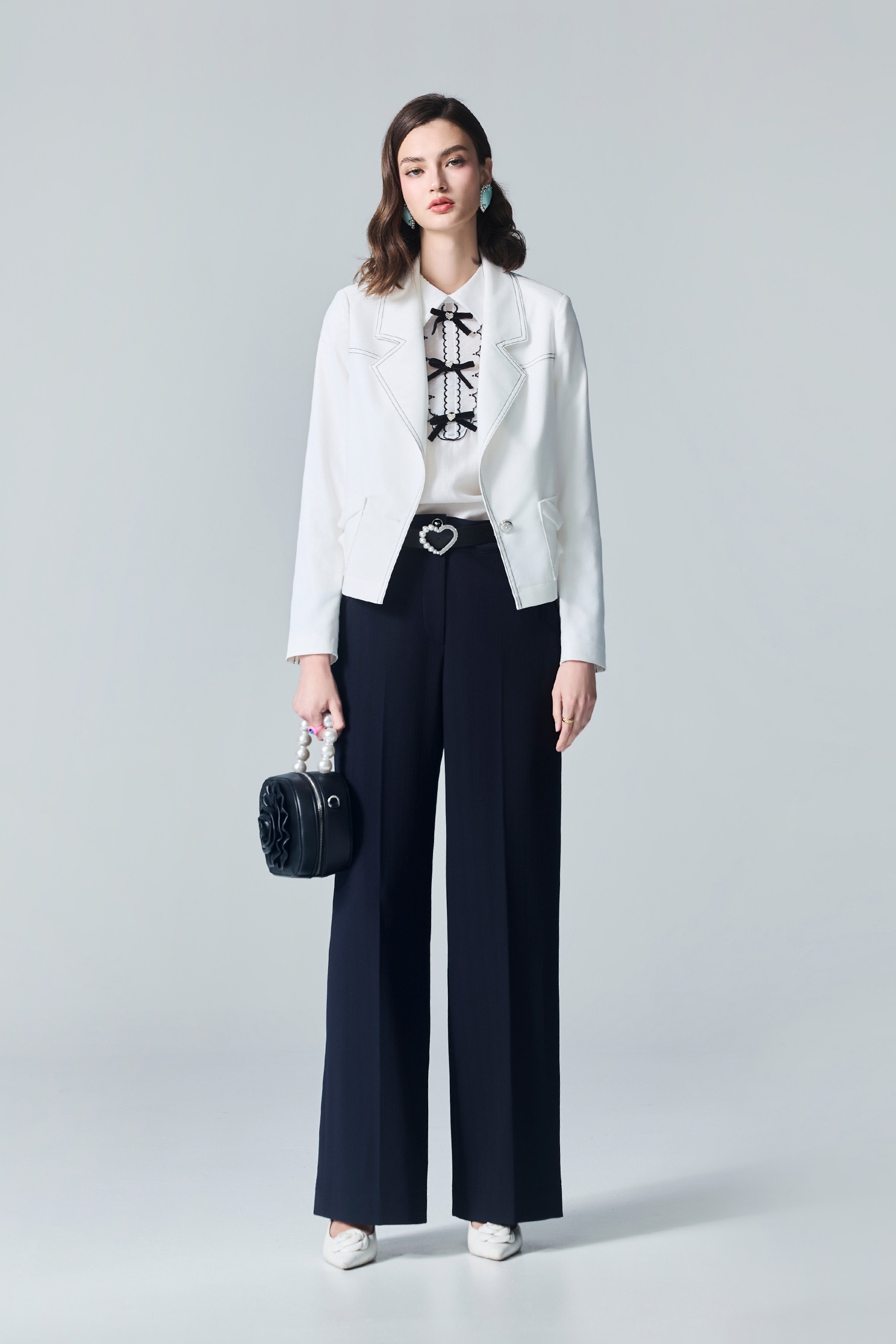 Waistband Detail Wide Leg PantsWaistband Detail Wide Leg Pants,Culottes,Season (AW) Look,pants