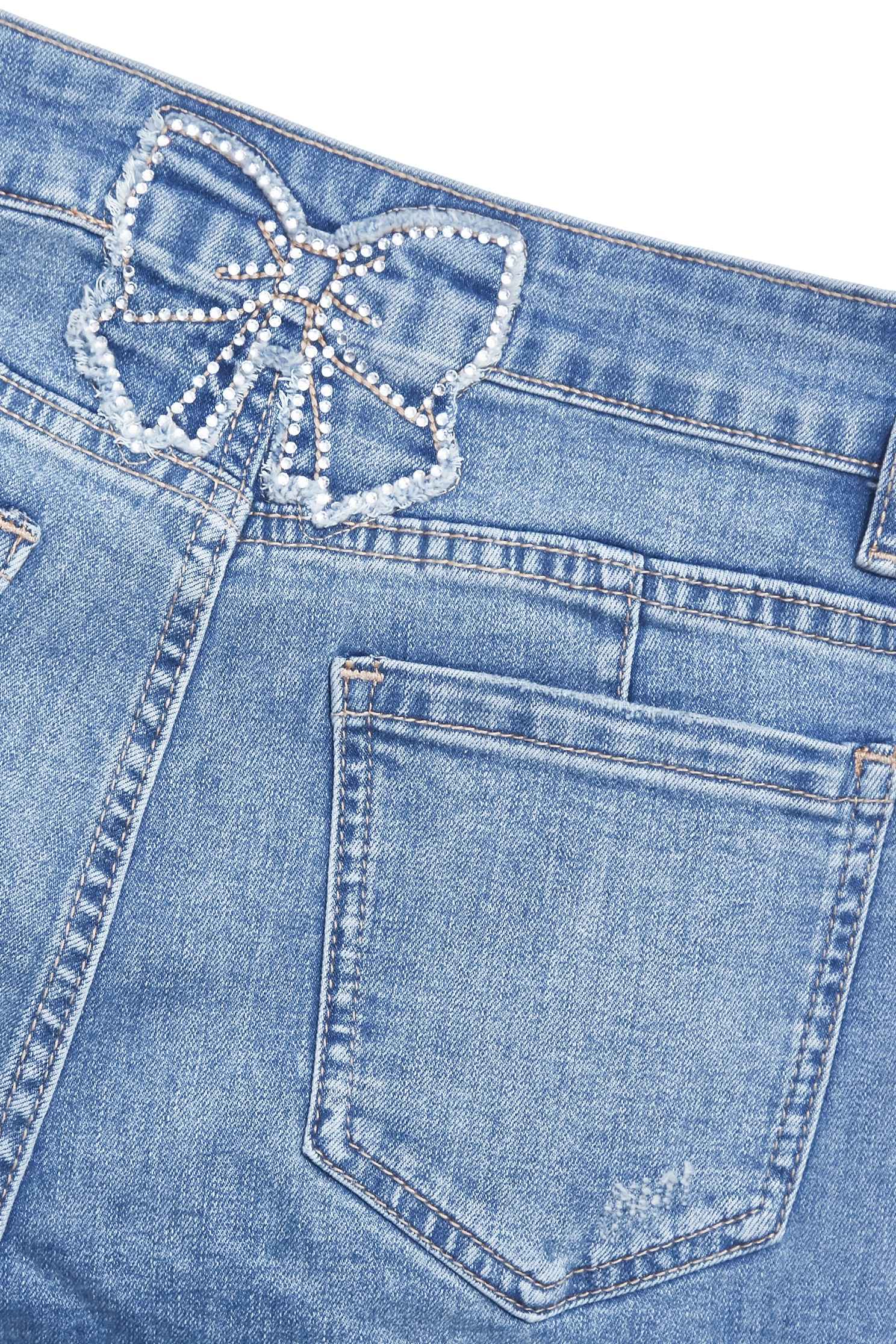 Floral Beading Detail Boot Leg JeansFloral Beading Detail Boot Leg Jeans,Denim,Jeans,Season (AW) Look,bows,pants