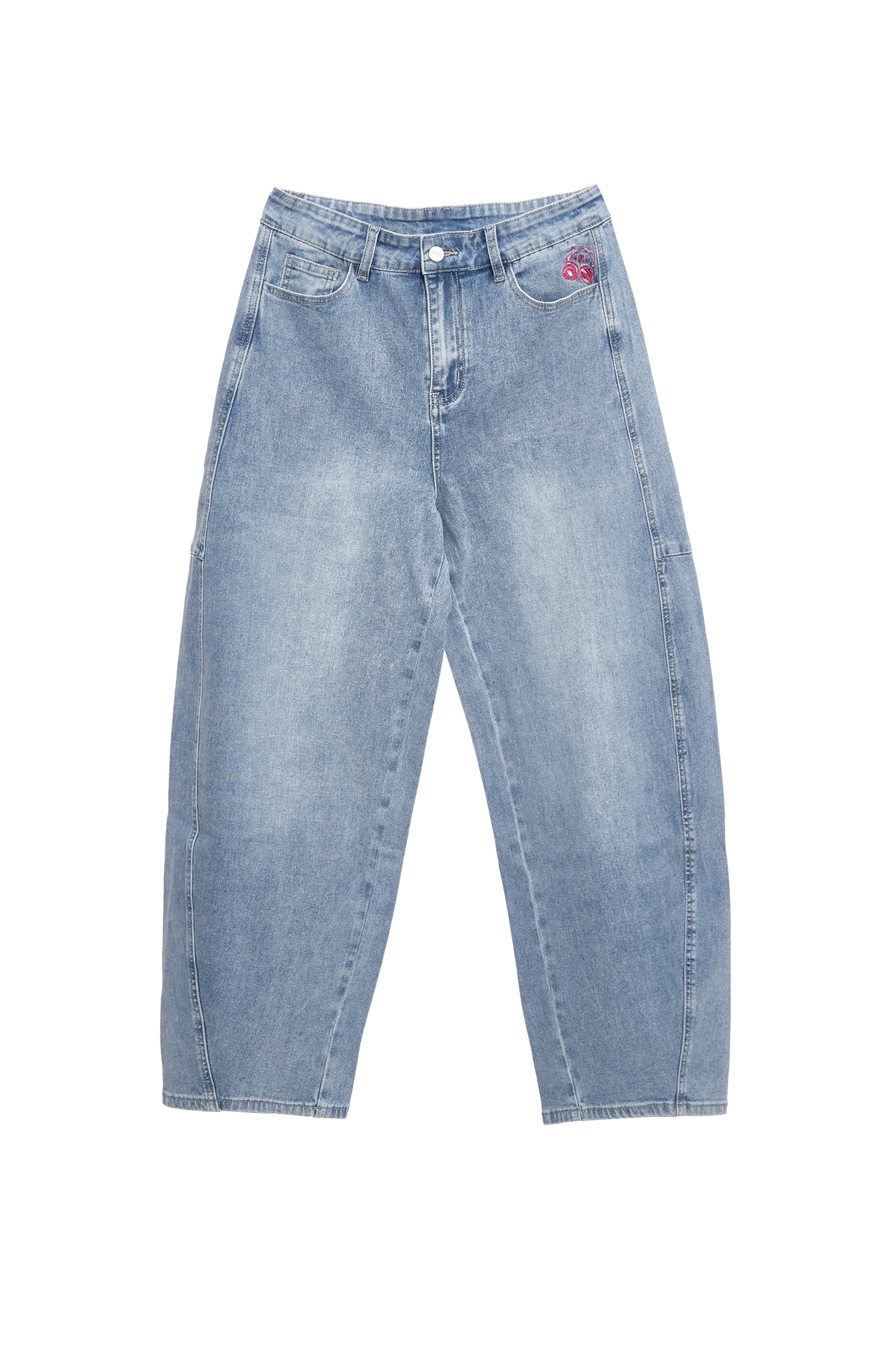 Minimalist Barrel JeansMinimalist Barrel Jeans,Denim,Jeans,Season (AW) Look,Embroidered,pants