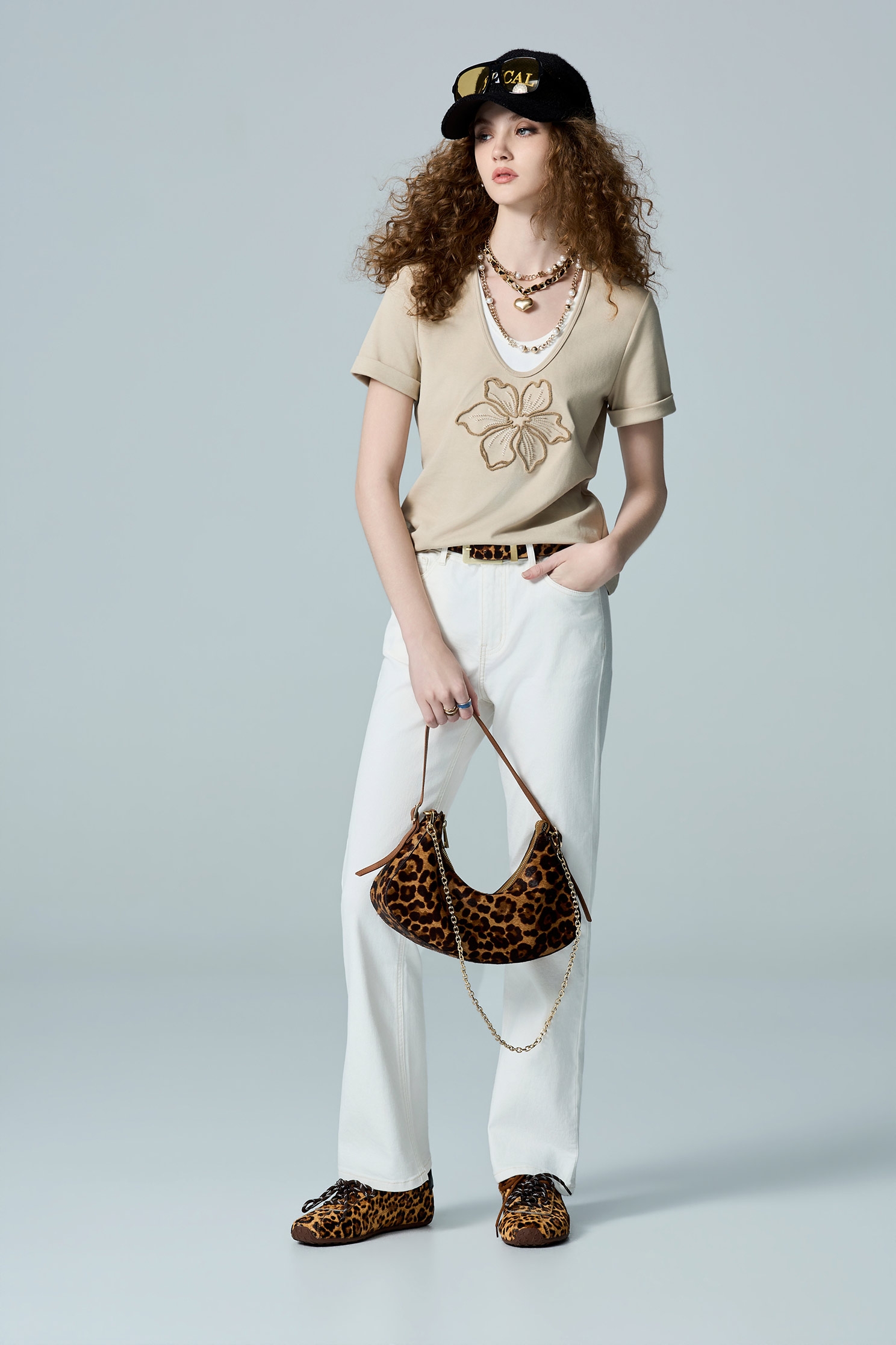 Minimalist White Boot Leg JeansMinimalist White Boot Leg Jeans,Denim,Jeans,White pants,Season (AW) Look,Embroidered,pants