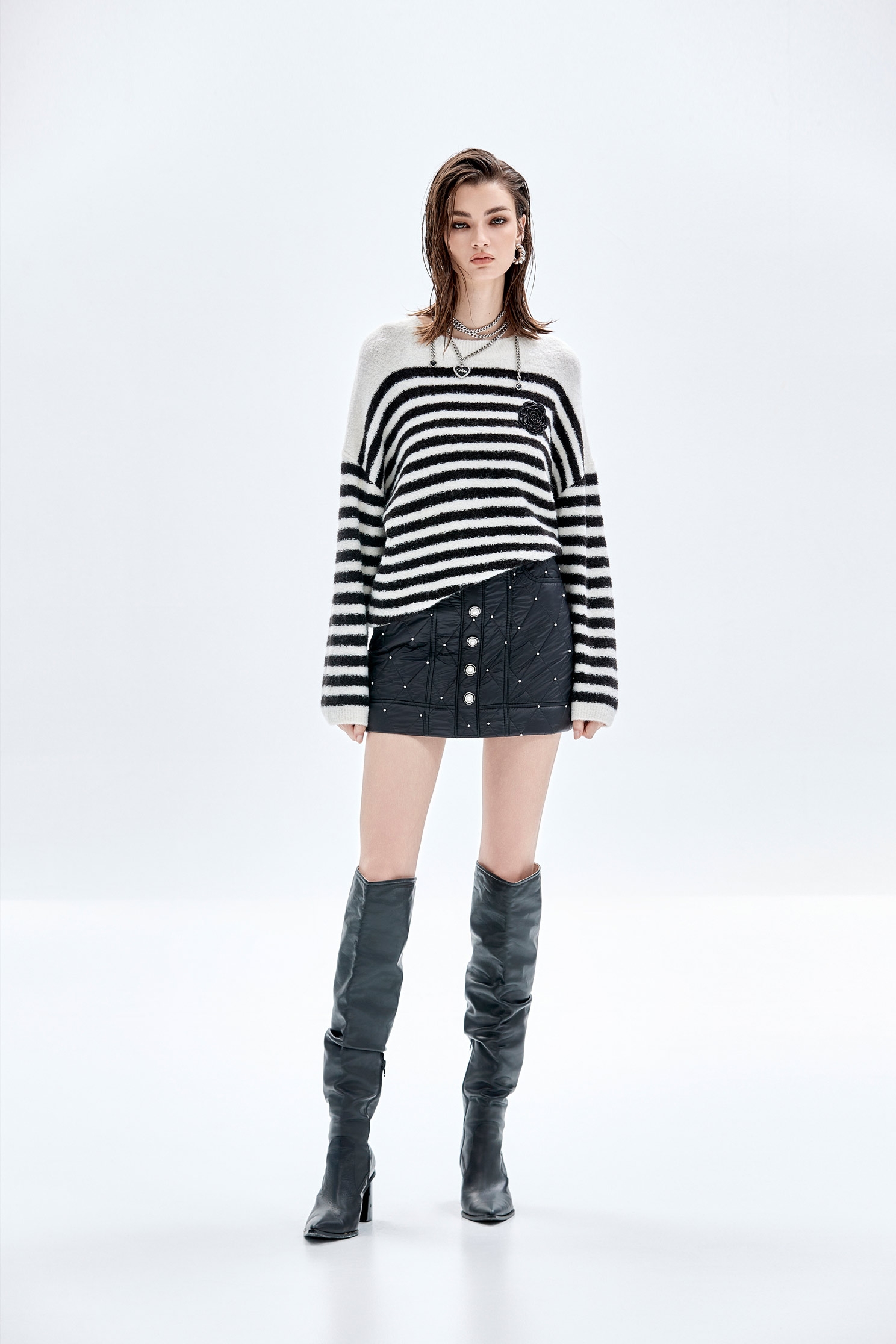 Pearl Detail Quilted SkortsPearl Detail Quilted Skorts,Mini skirts,Shorts,Season (AW) Look,Skorts