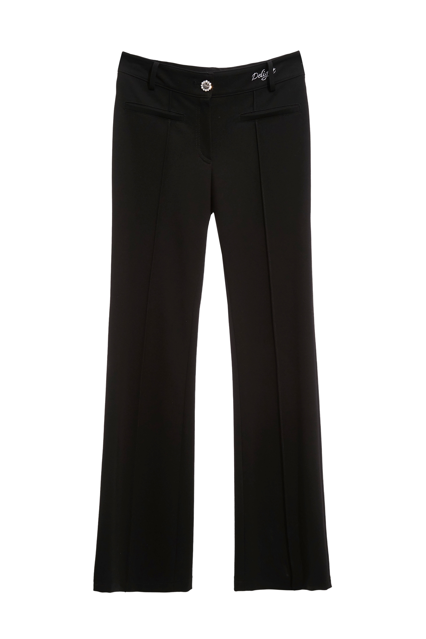 Black Boot Leg PantsBlack Boot Leg Pants,Office Looks,Bell-bottoms,pearl,Season (AW) Look,Valentine,Bell-bottoms