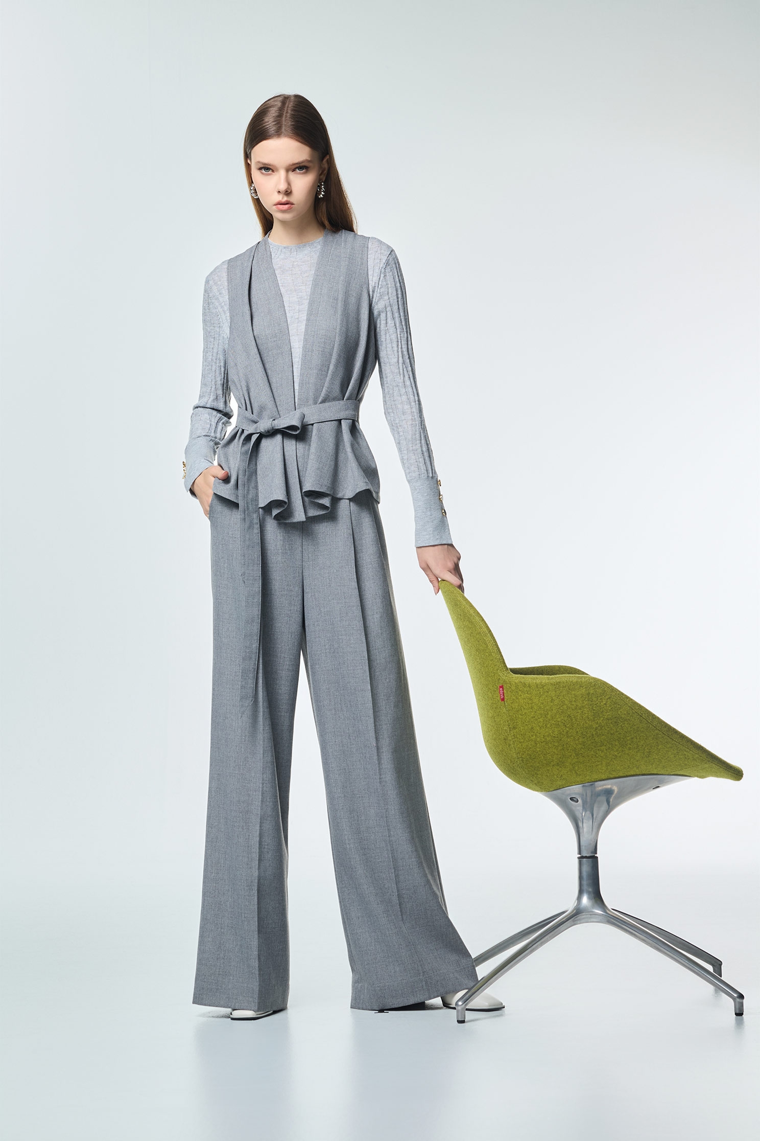Grey Wide Leg PantsGrey Wide Leg Pants,Office Looks,Culottes,co-ord sets,Season (AW) Look,Culottes,Pants