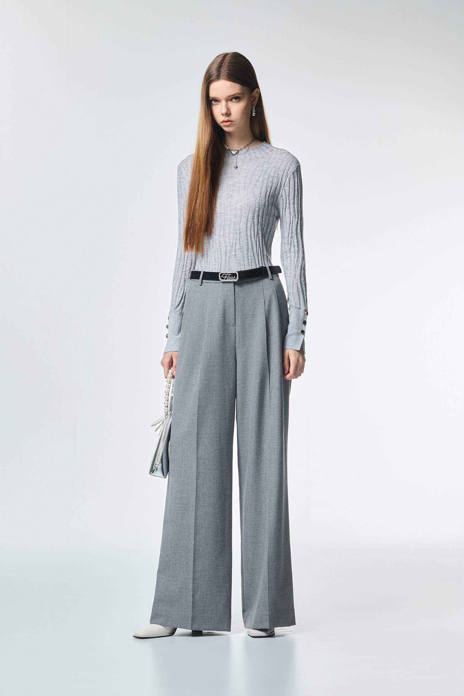Grey Wide Leg PantsGrey Wide Leg Pants,Office Looks,Culottes,co-ord sets,Season (AW) Look,Culottes,Pants