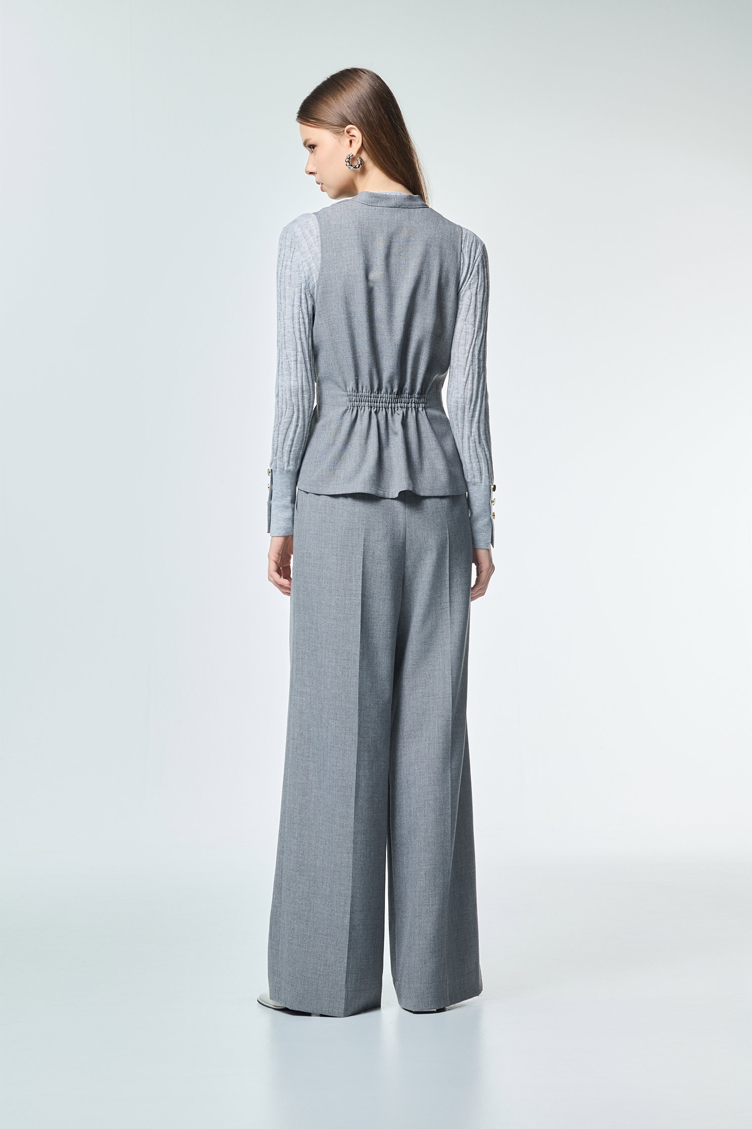 Grey Wide Leg PantsGrey Wide Leg Pants,Office Looks,Culottes,co-ord sets,Season (AW) Look,Culottes,Pants