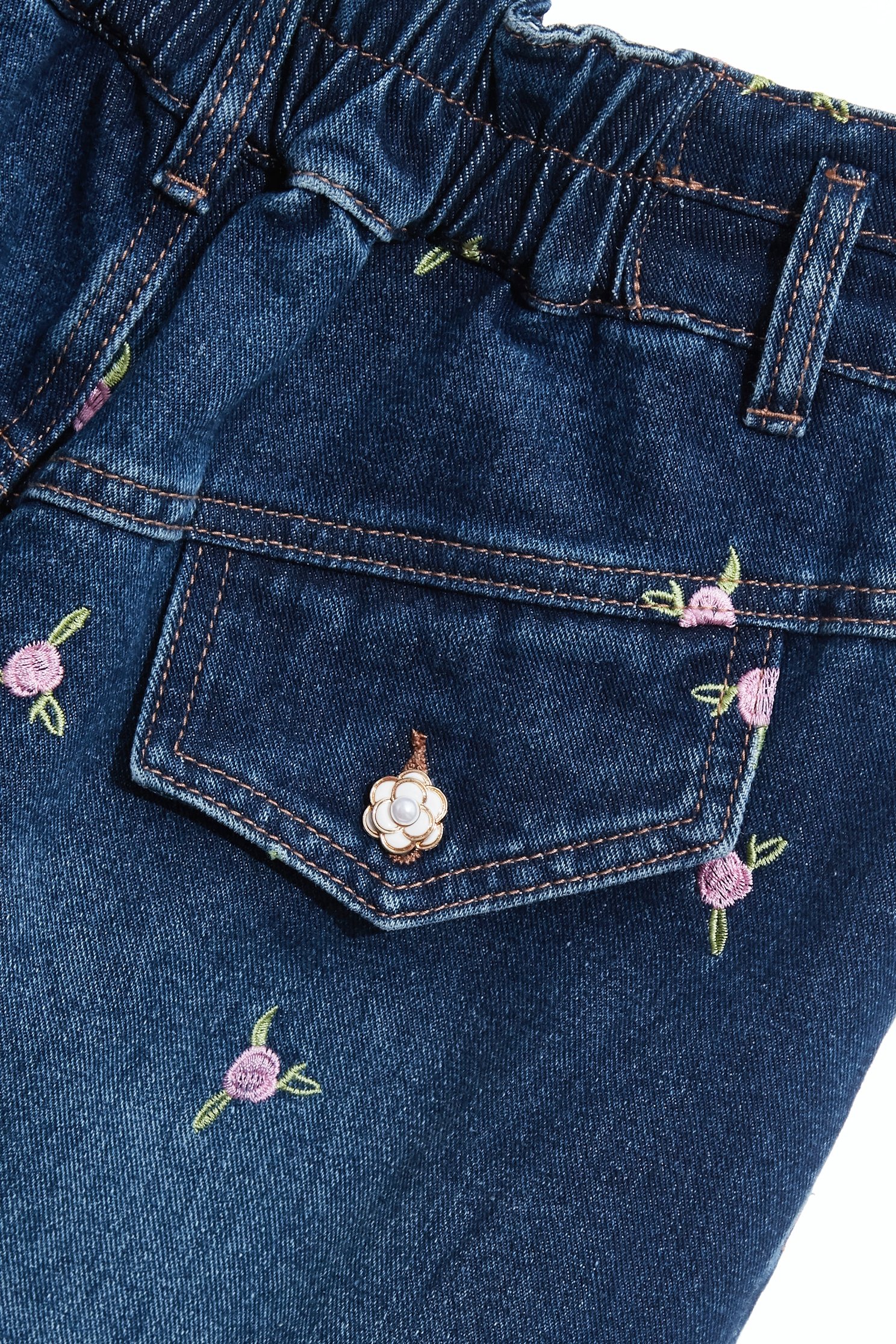 Rose Embroidery JeansRose Embroidery Jeans,Embroidered,Denim,Jeans,Season (AW) Look,pants