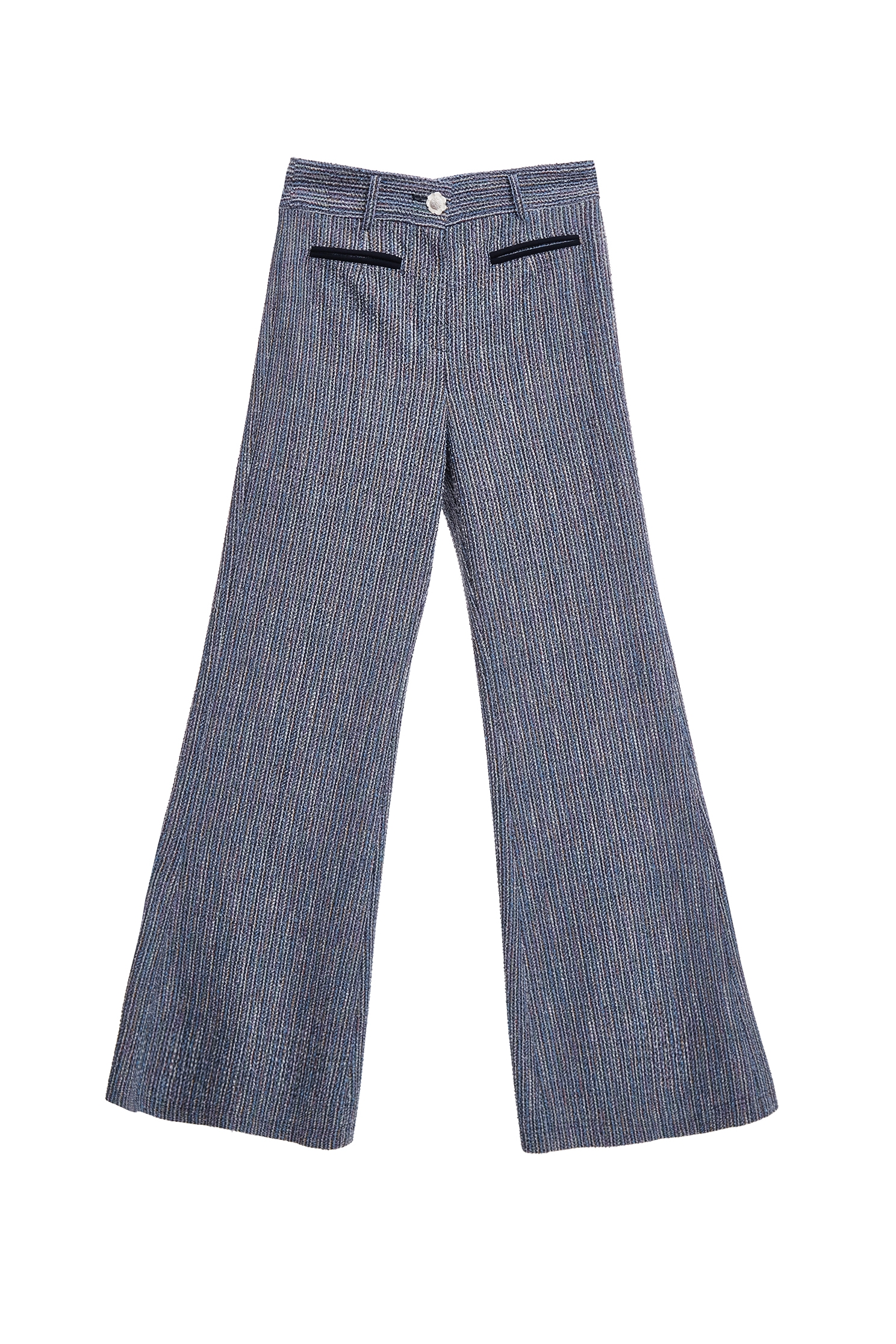 Contrast Pocket Trim Detail Boot Leg PantsContrast Pocket Trim Detail Boot Leg Pants,Bell-bottoms,Season (AW) Look,pants