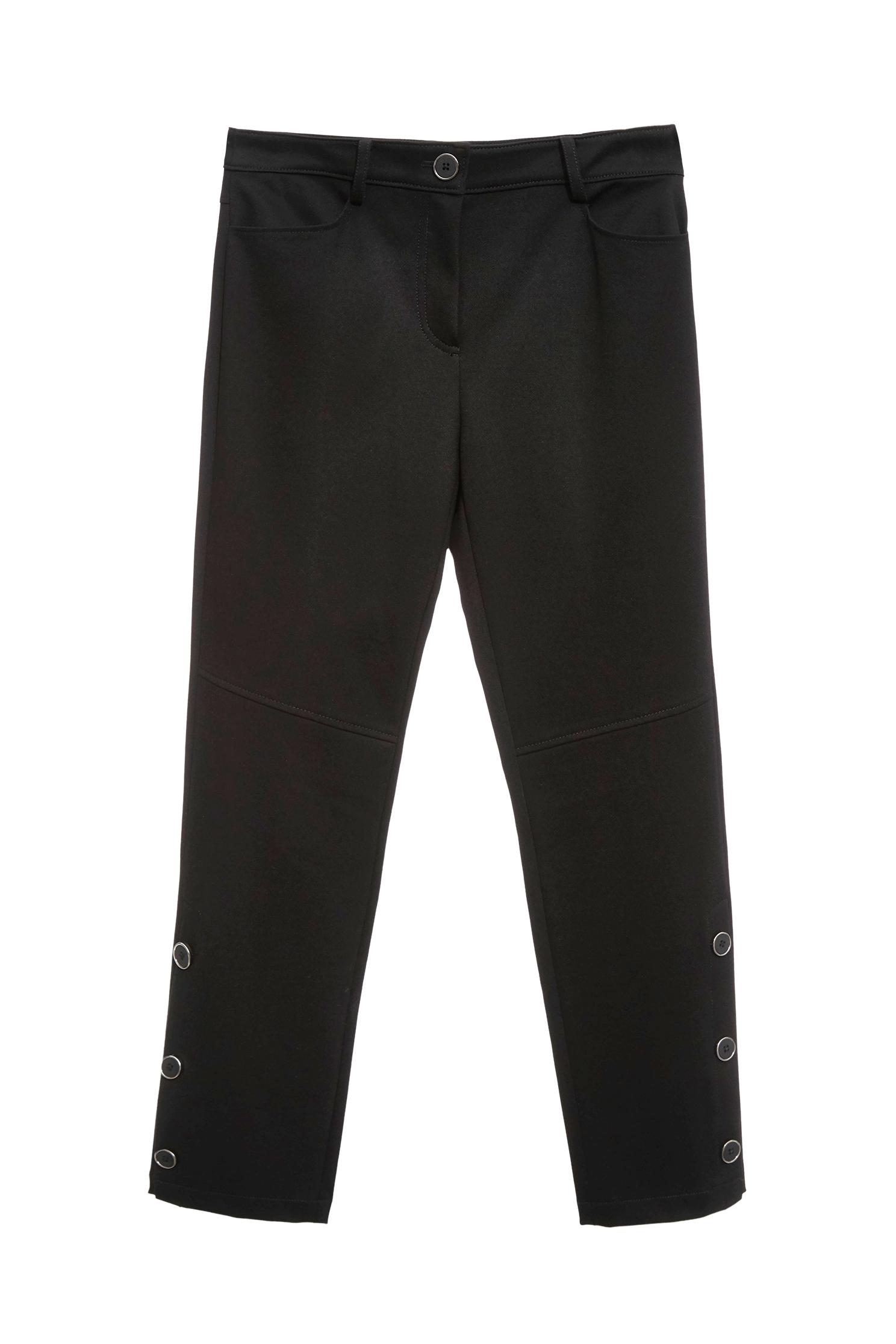 Black Fitted Pants With Side Slit DetailBlack Fitted Pants With Side Slit Detail,Office Looks,Season (AW) Look,Skinny pants,Skinny pants