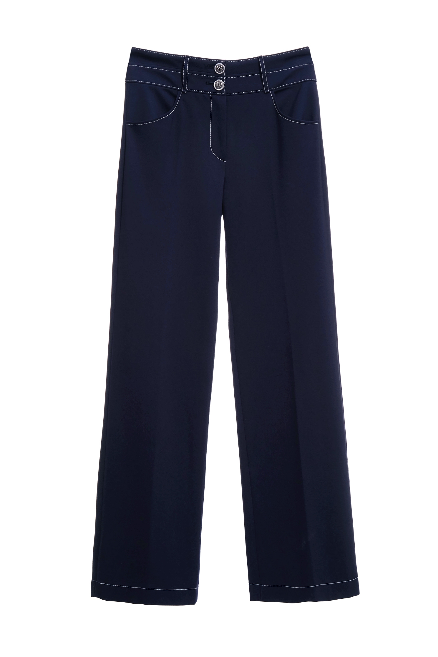 Navy Straight Cut PantsNavy Straight Cut Pants,Culottes,Season (AW) Look,pants