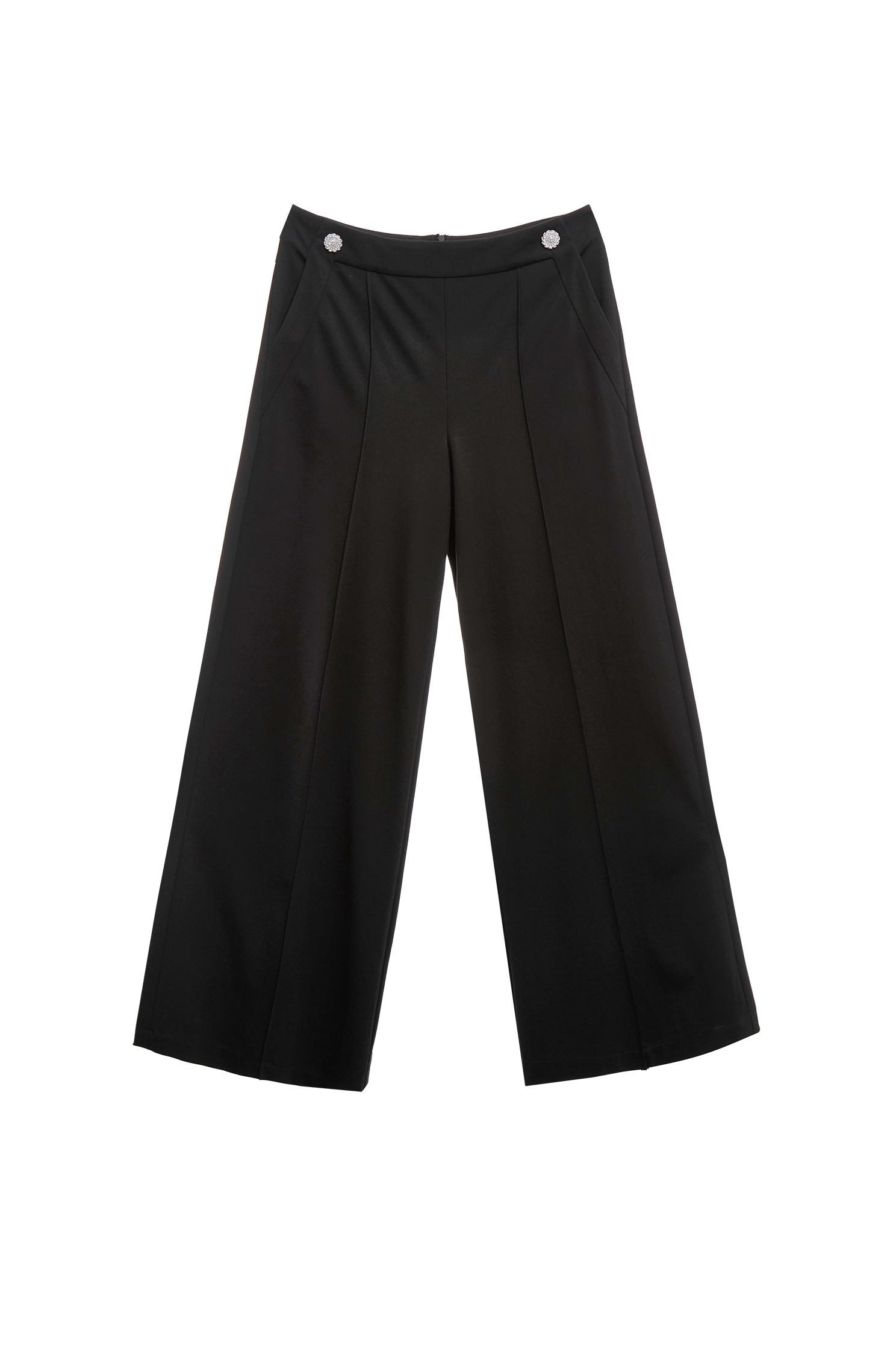 Minimalist Black Wide Leg PantsMinimalist Black Wide Leg Pants,Culottes,Trends,Season (AW) Look,pants,Knitted,Black pants