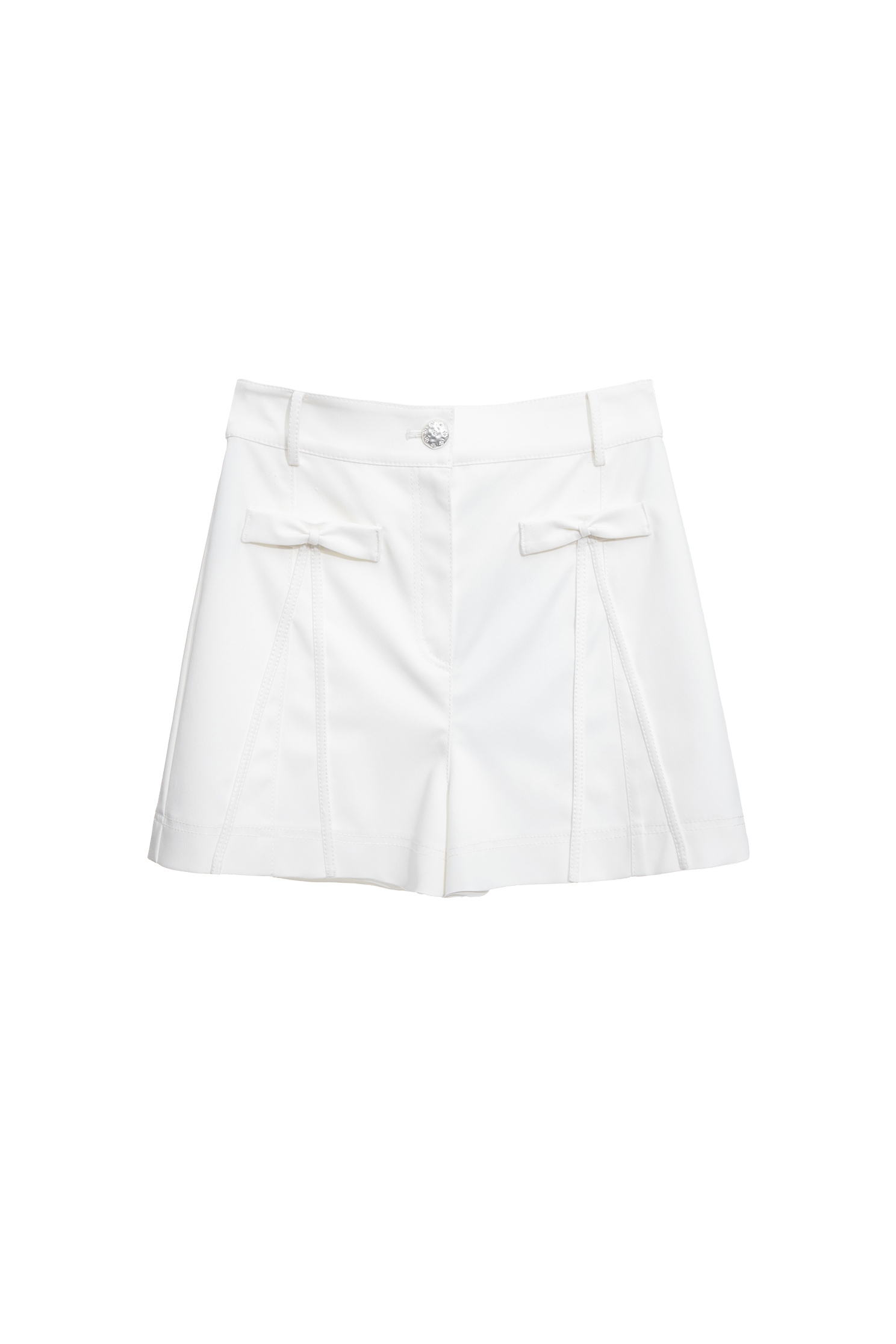 Bow Detail White ShortsBow Detail White Shorts,White pants,Shorts,Season (AW) Look,bows,pants