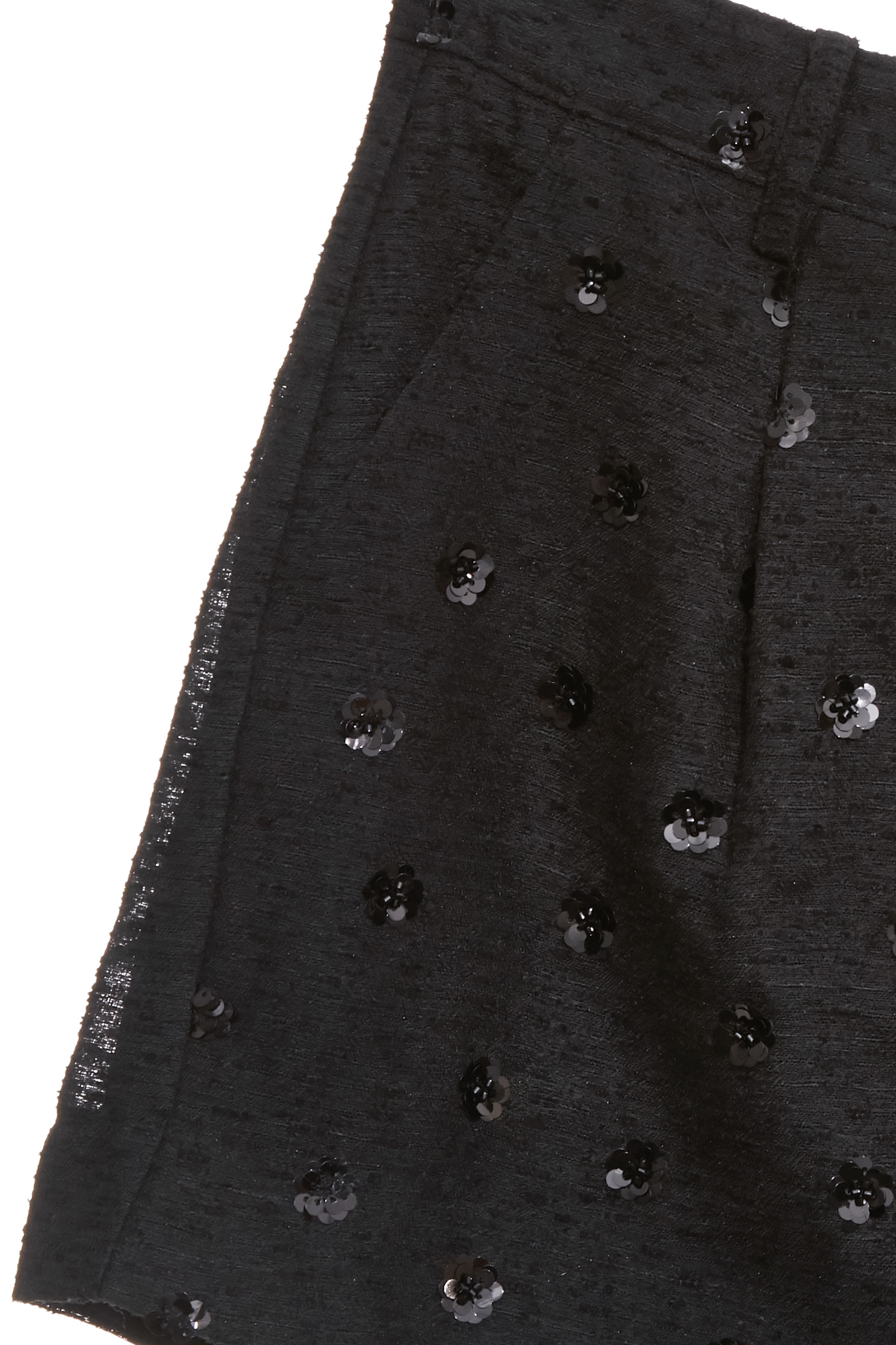 Floral Sequin Detail ShortsFloral Sequin Detail Shorts,pearl,Shorts,Season (AW) Look,pants,Black pants